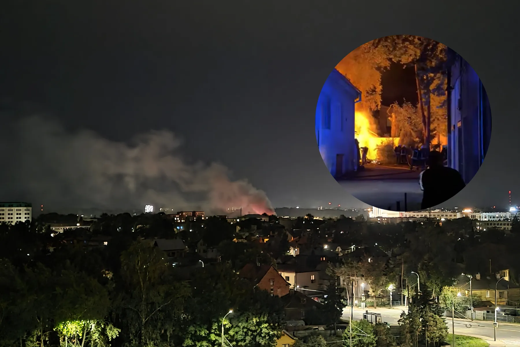 Gaisras Kauno centre / Skaitytojų nuotr.