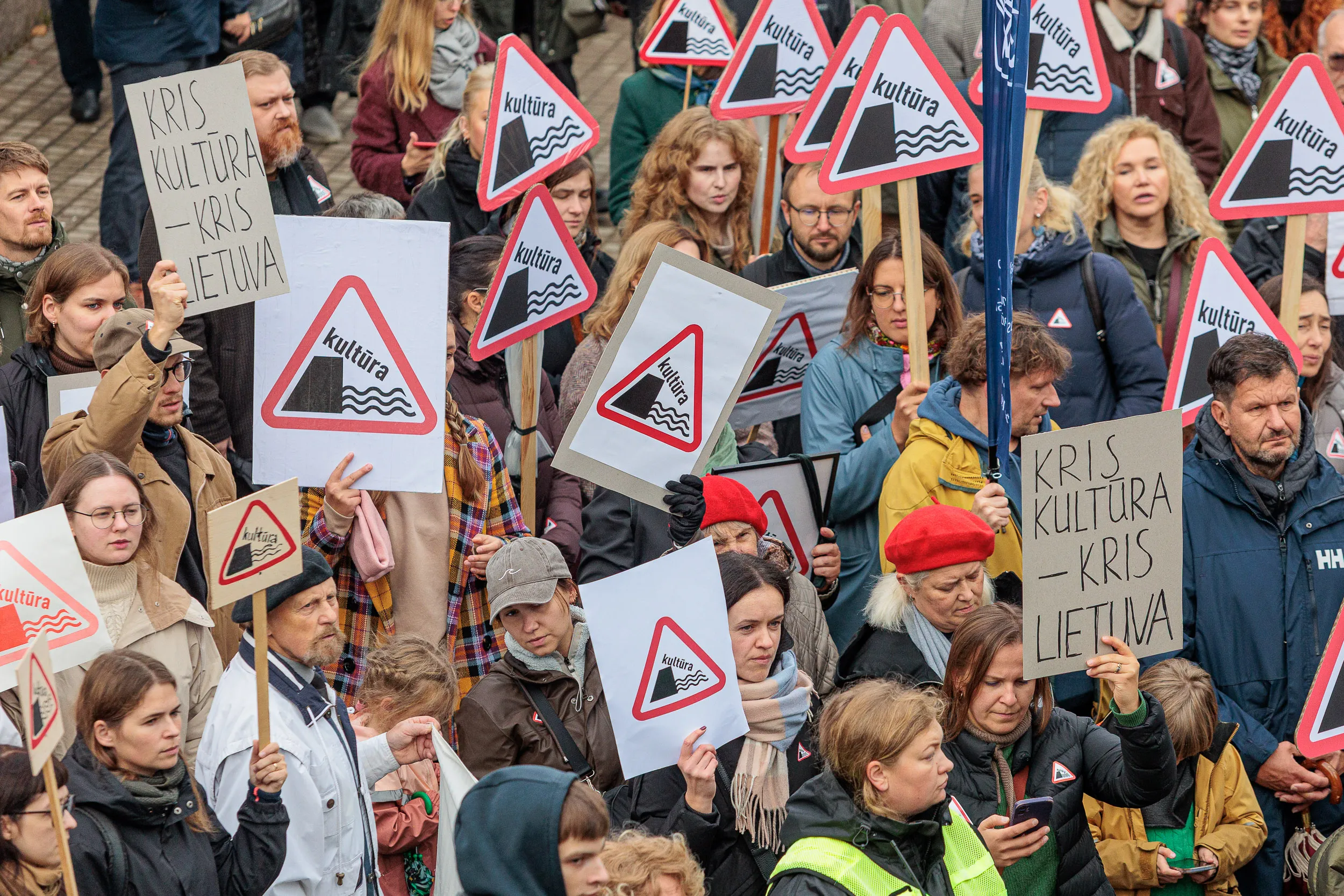 Įspėjamasis kultūros bendruomenės streikas Kaune / R. Tenio nuotr.