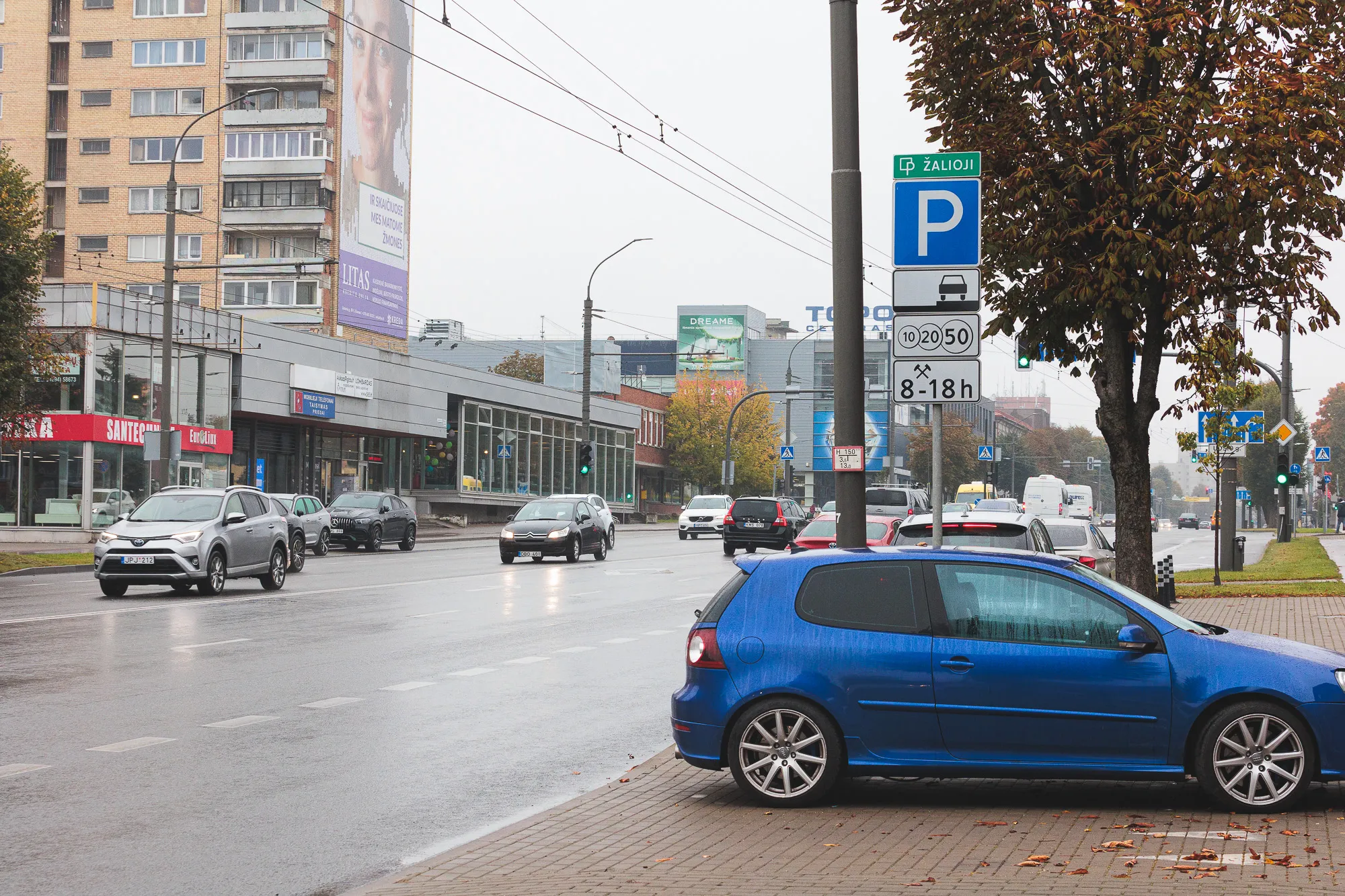 Parkavimas Savanorių prospekte / R. Tenio nuotr.