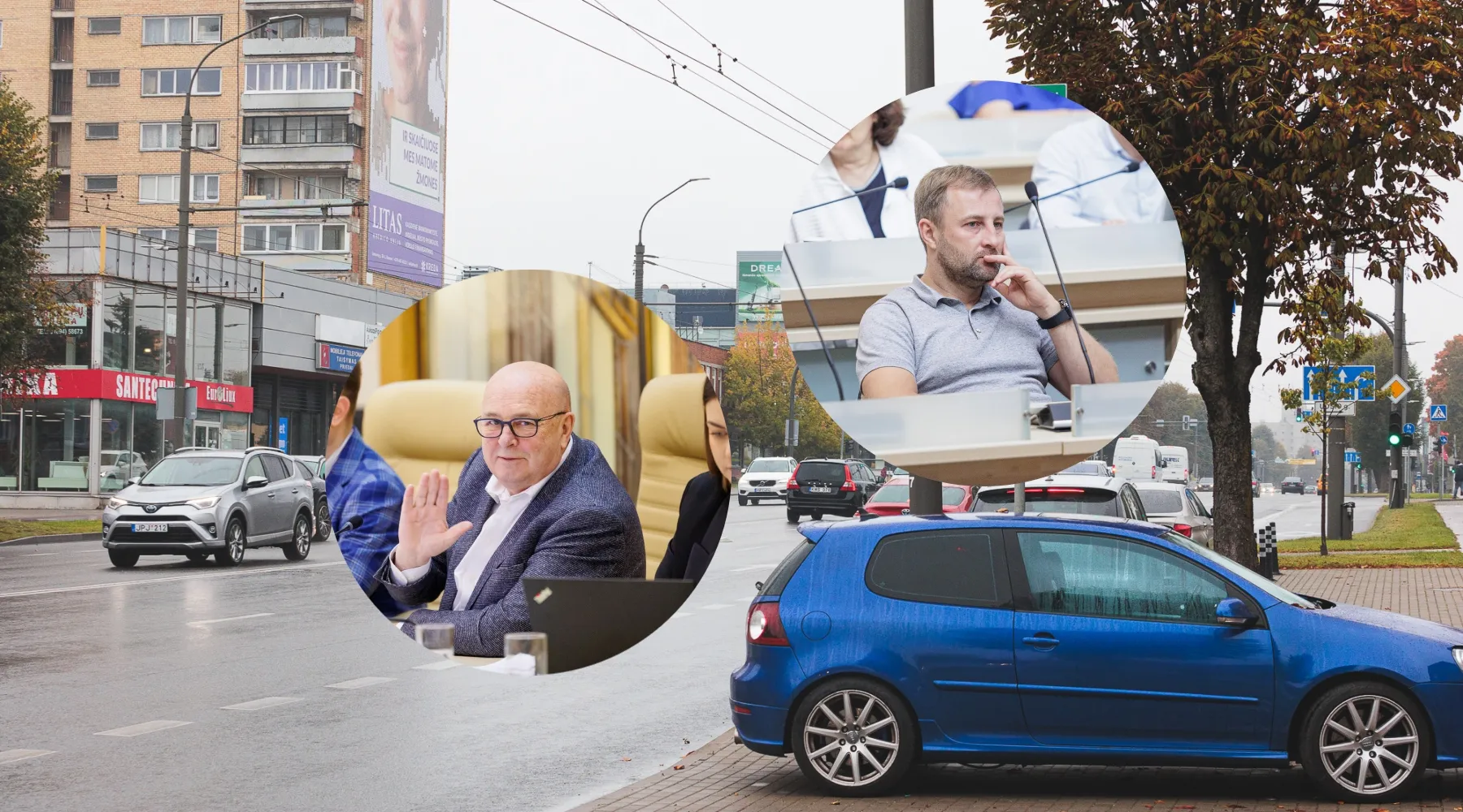 Š. Matijošaitis, V. Matijošaitis, Savanorių pr. 214 aikštelė/ „Kas vyksta Kaune“ fotomontažas