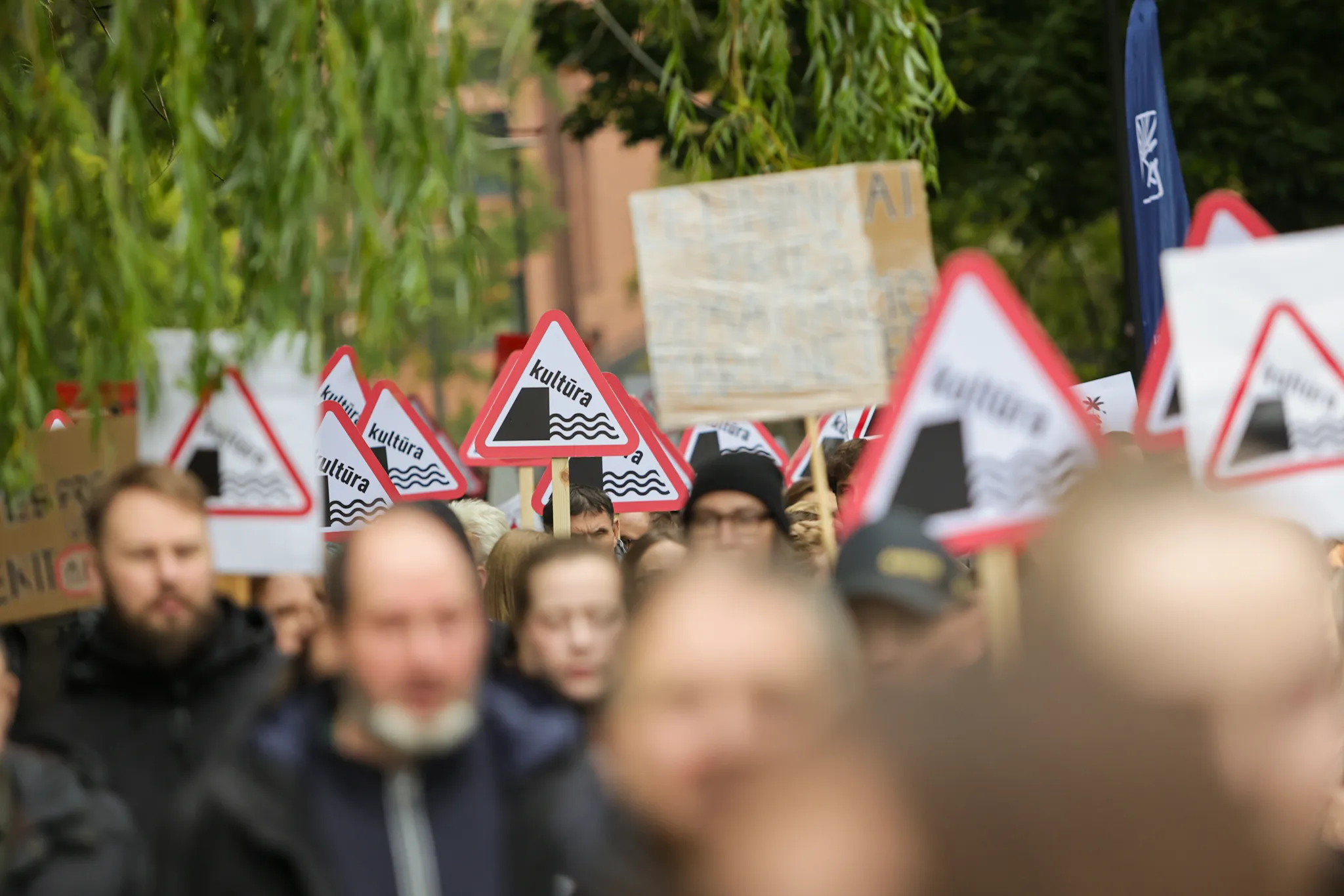 Įspėjamasis kultūros bendruomenės streikas Kaune / R. Tenio nuotr.