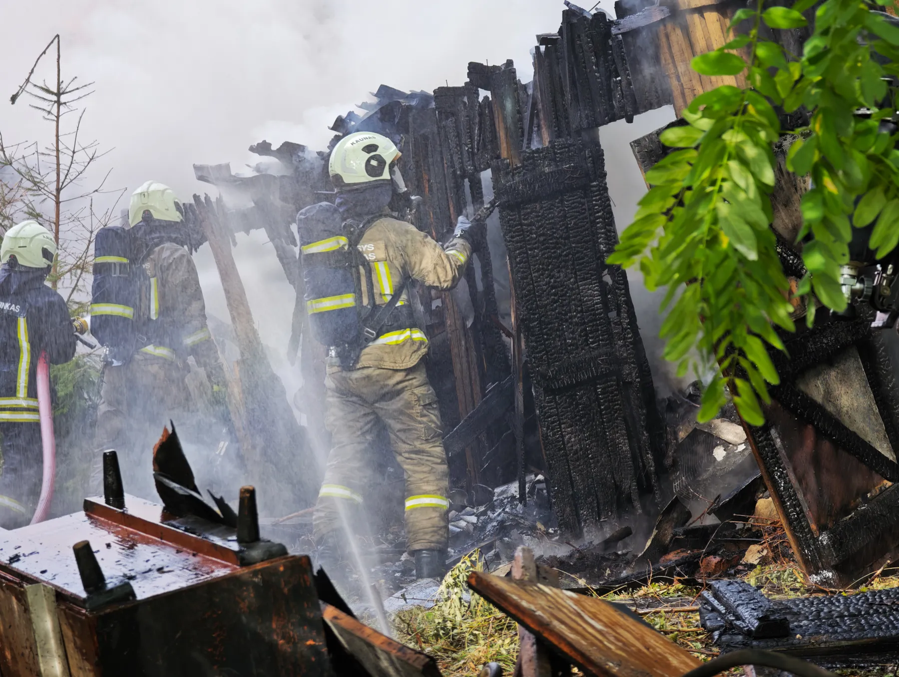 Gaisras Gimnazijos gatvėje / R. Tenio nuotr.