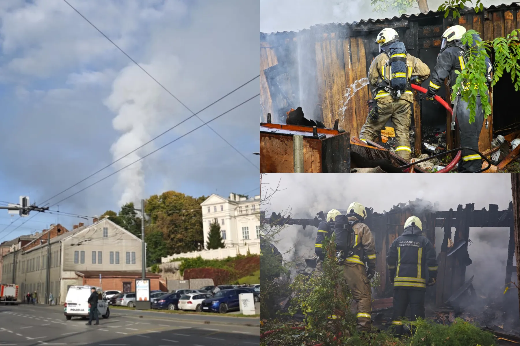 Gaisras Gimnazijos gatvėje / R. Tenio nuotr.