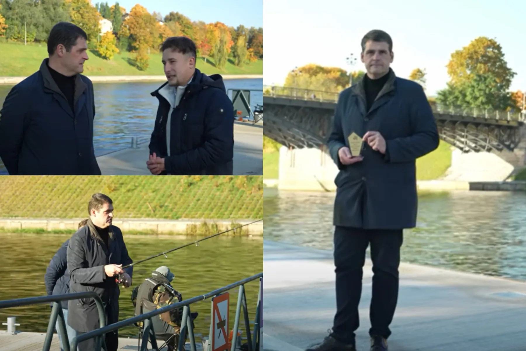 Apdovanojimas R. Žemaitaičiui / „nešvankiai“ laidos stopkadras.