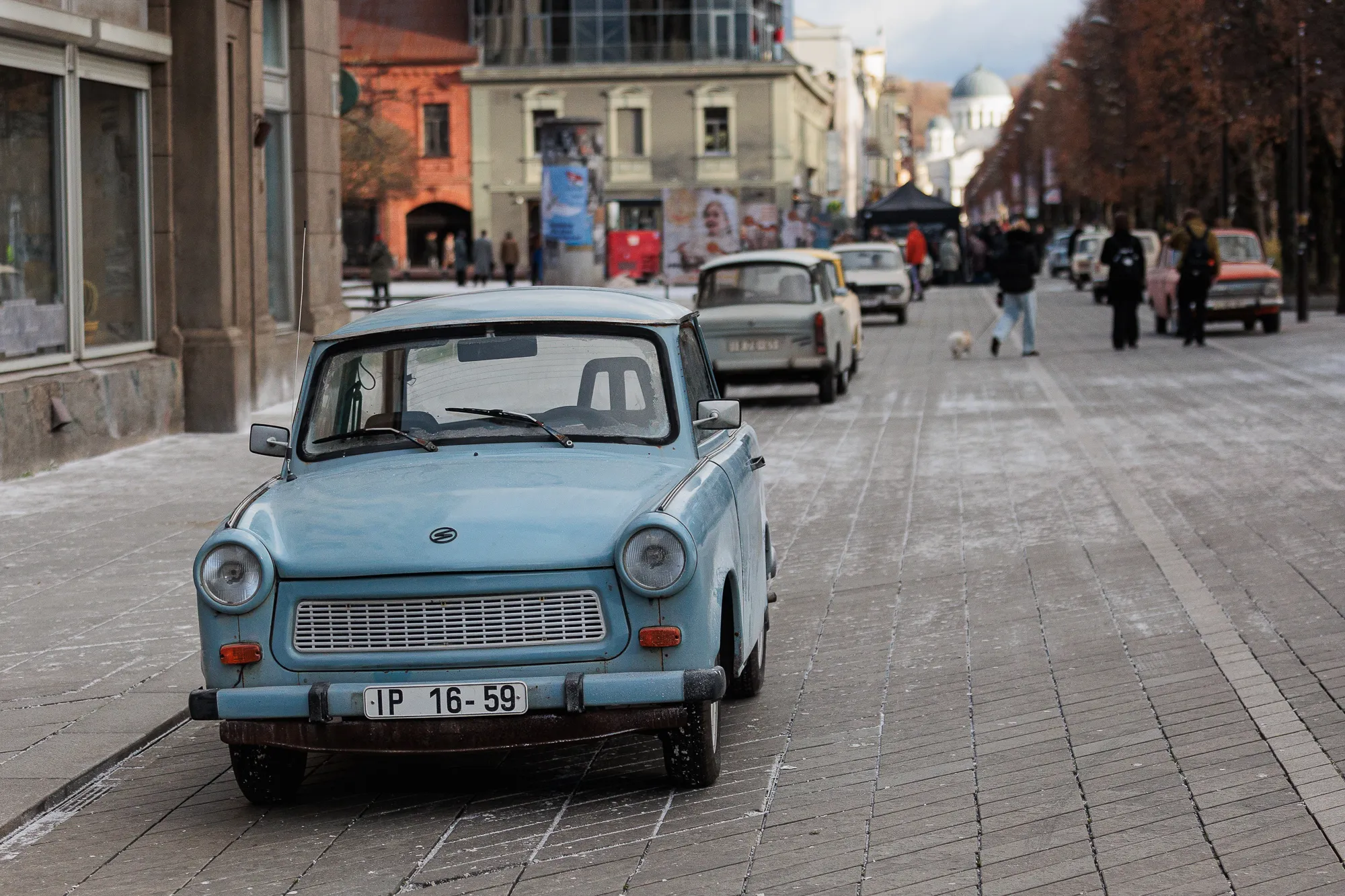 Laisvės alėjoje filmuojamas kino filmas / R. Tenio nuotr.