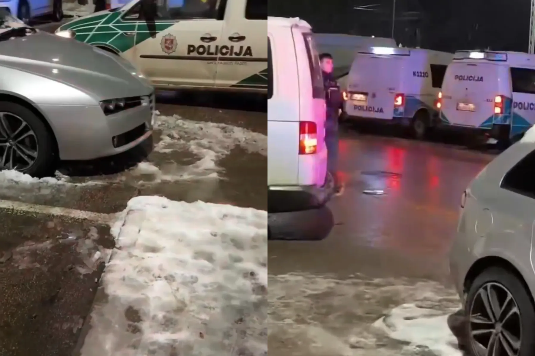 Policija parduotuvės aikštelėje / Skaitytojų nuotr.