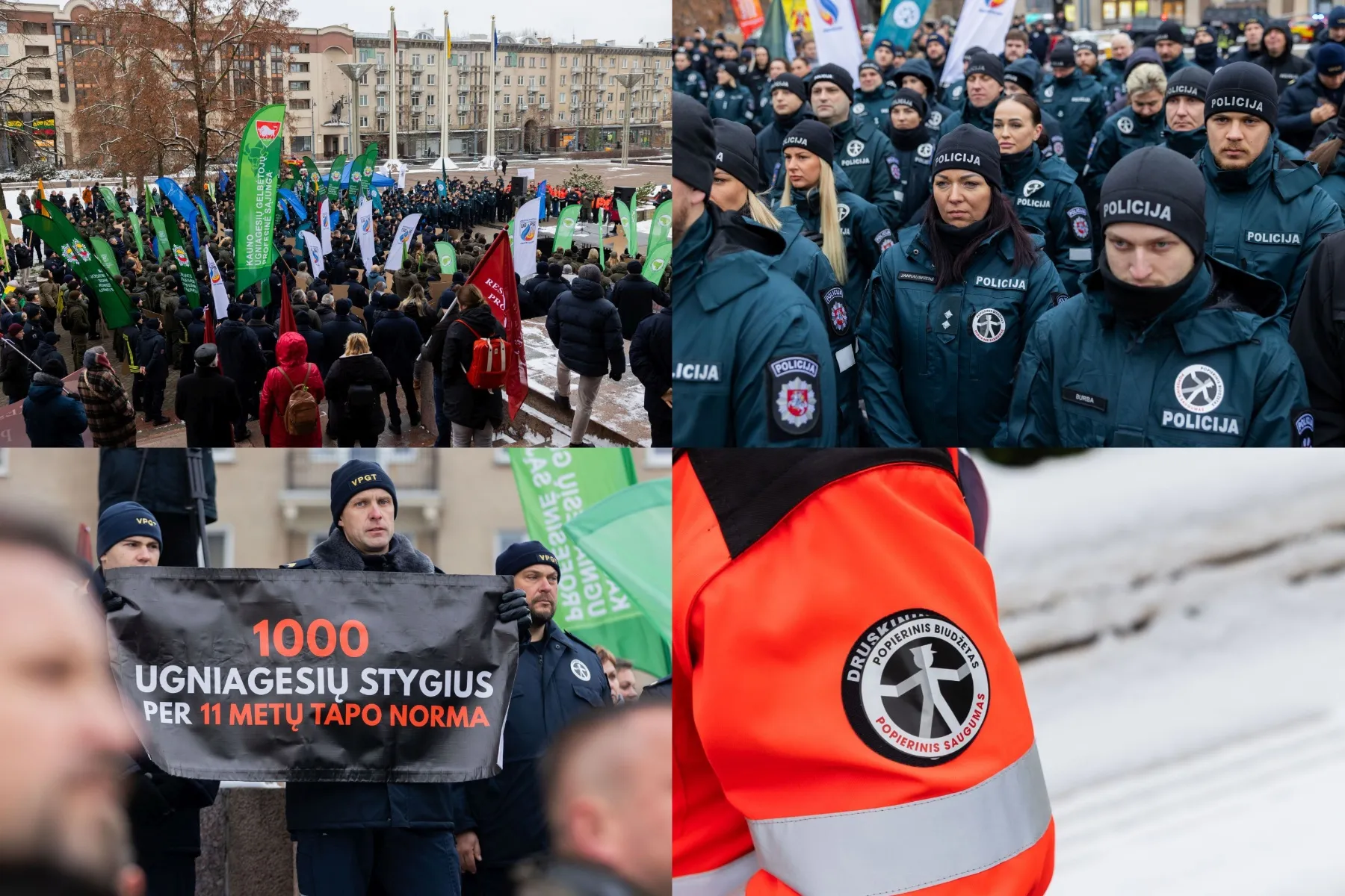 Pareigūnų protestas prie Seimo / BNS nuotr.