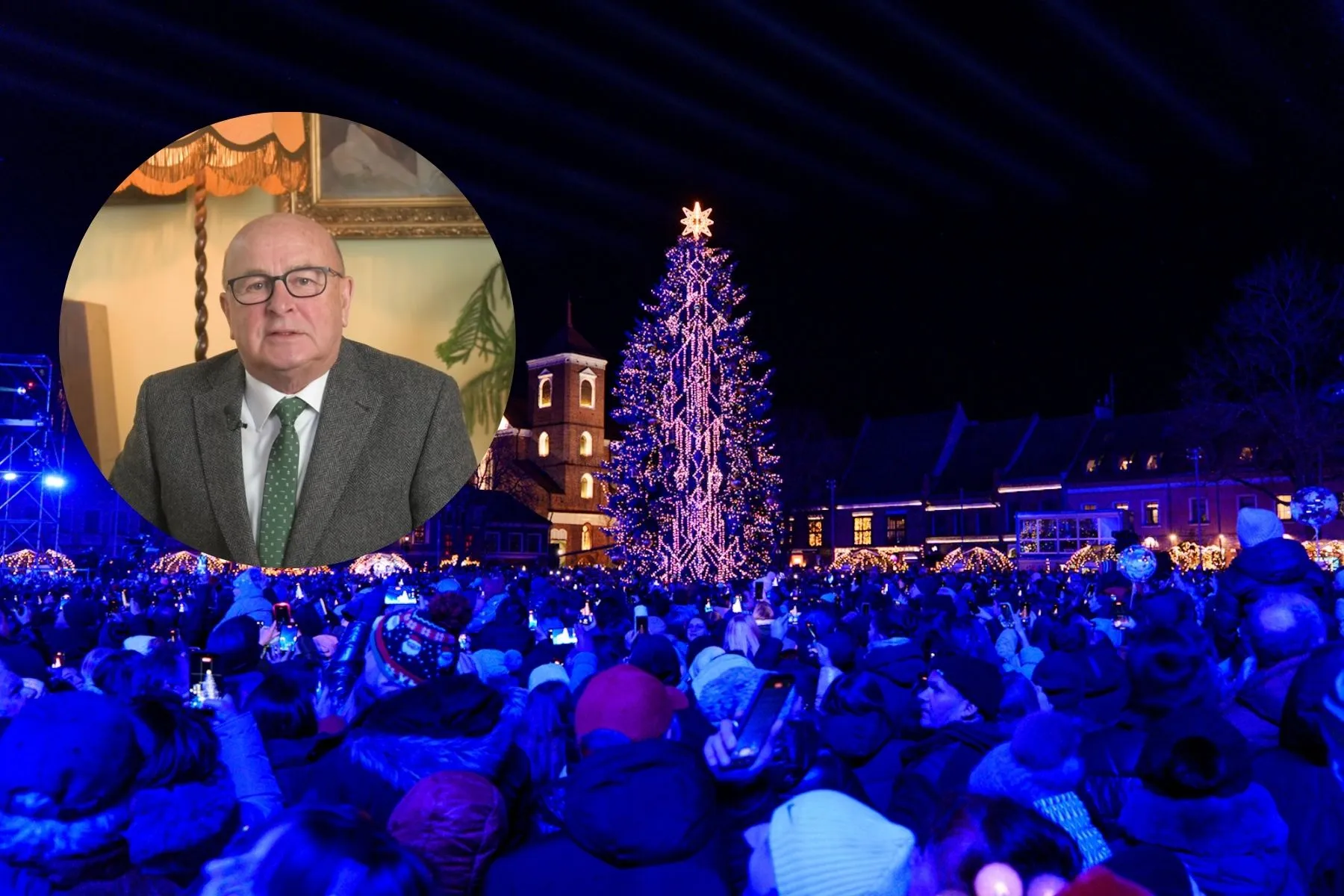 Kauno mero sveikininimas per eglutės įžiebimą / Kas vyksta Kaune nuotr.