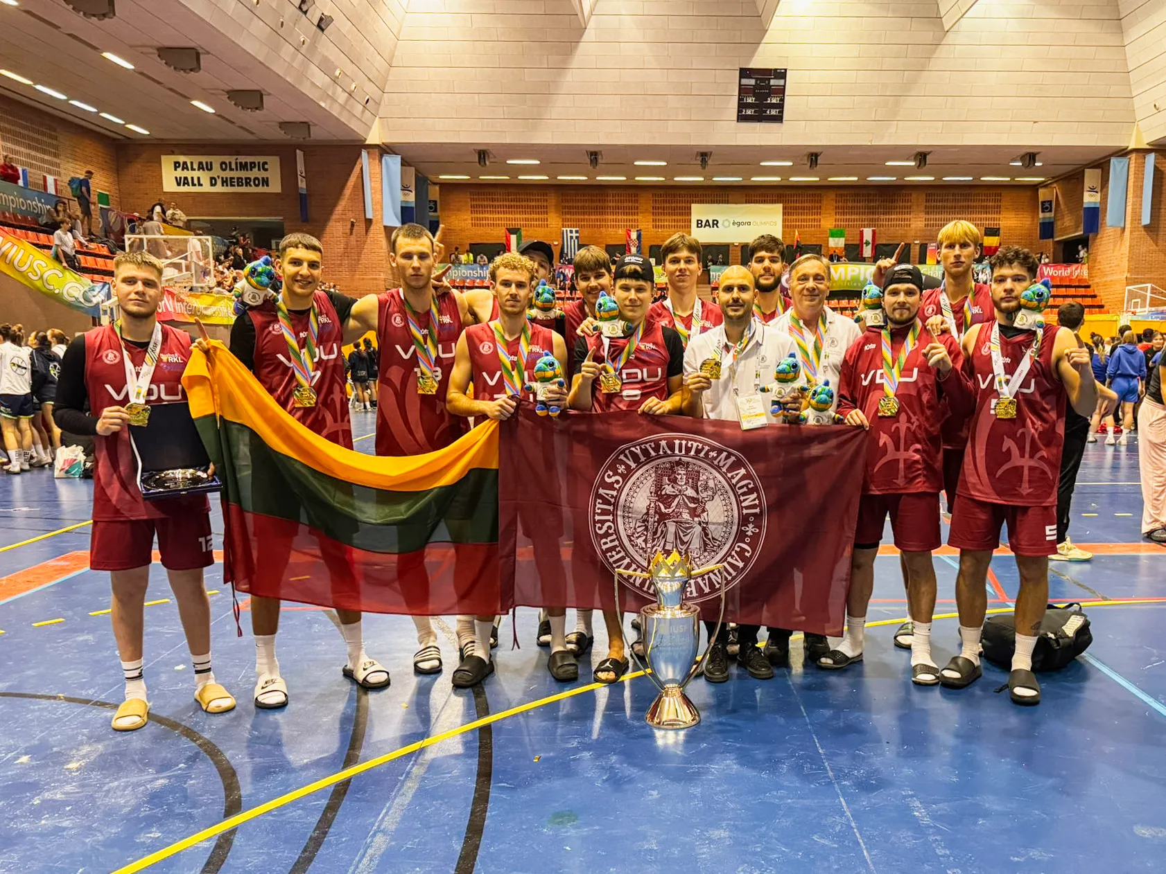 VDU krepšininkai triumfavo dešimtajame tarpuniversitetiniame WIUC pasaulio čempionate / VDU nuotr.