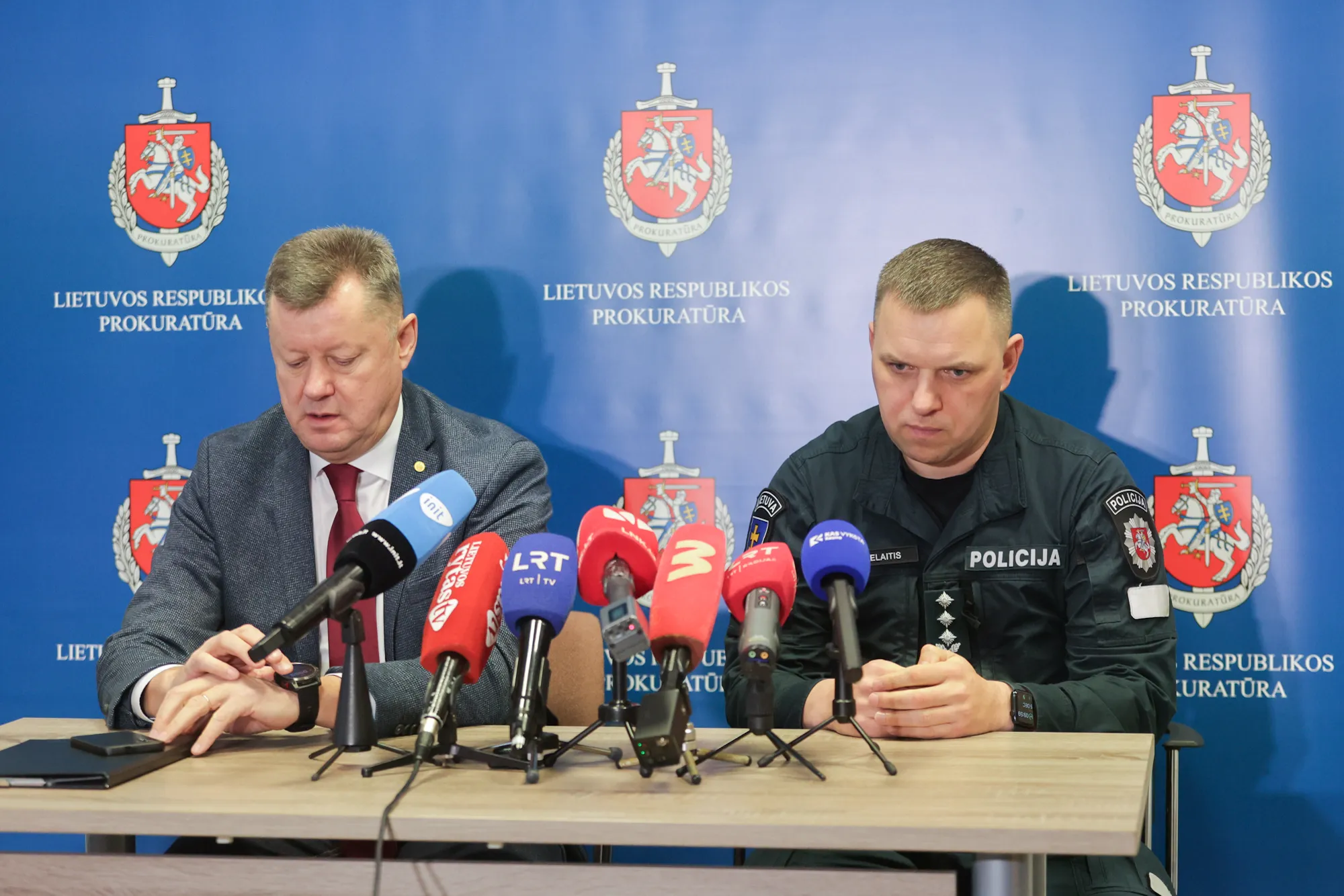 Spaudos konferencija dėl nužudymų / R. Tenio nuotr.