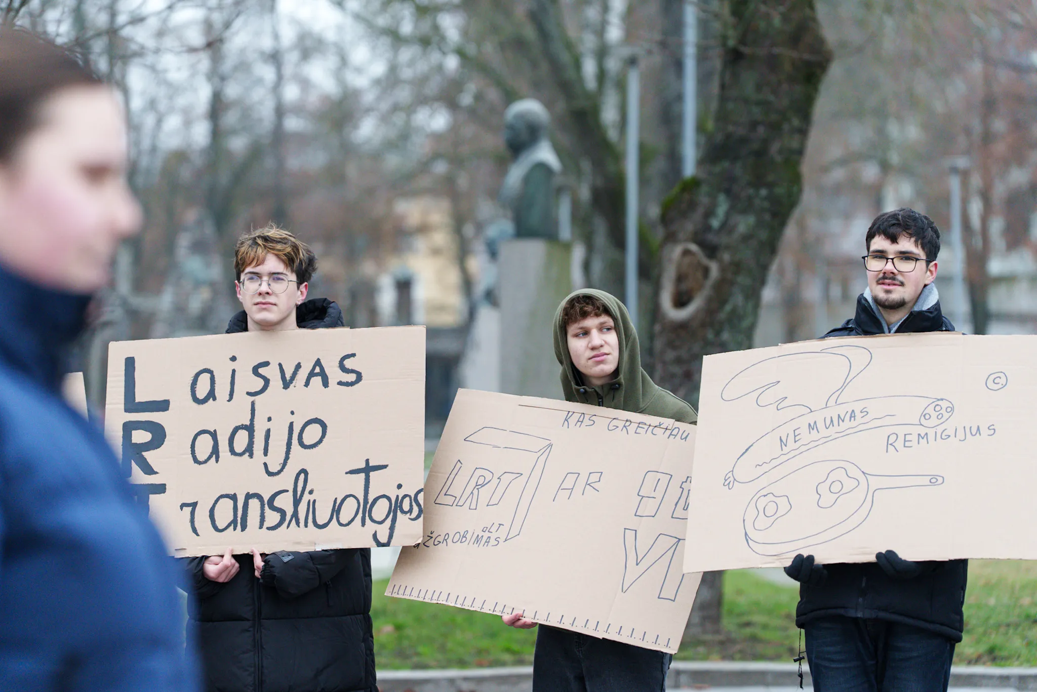 Studentų protestas / R. Tenio nuotr.