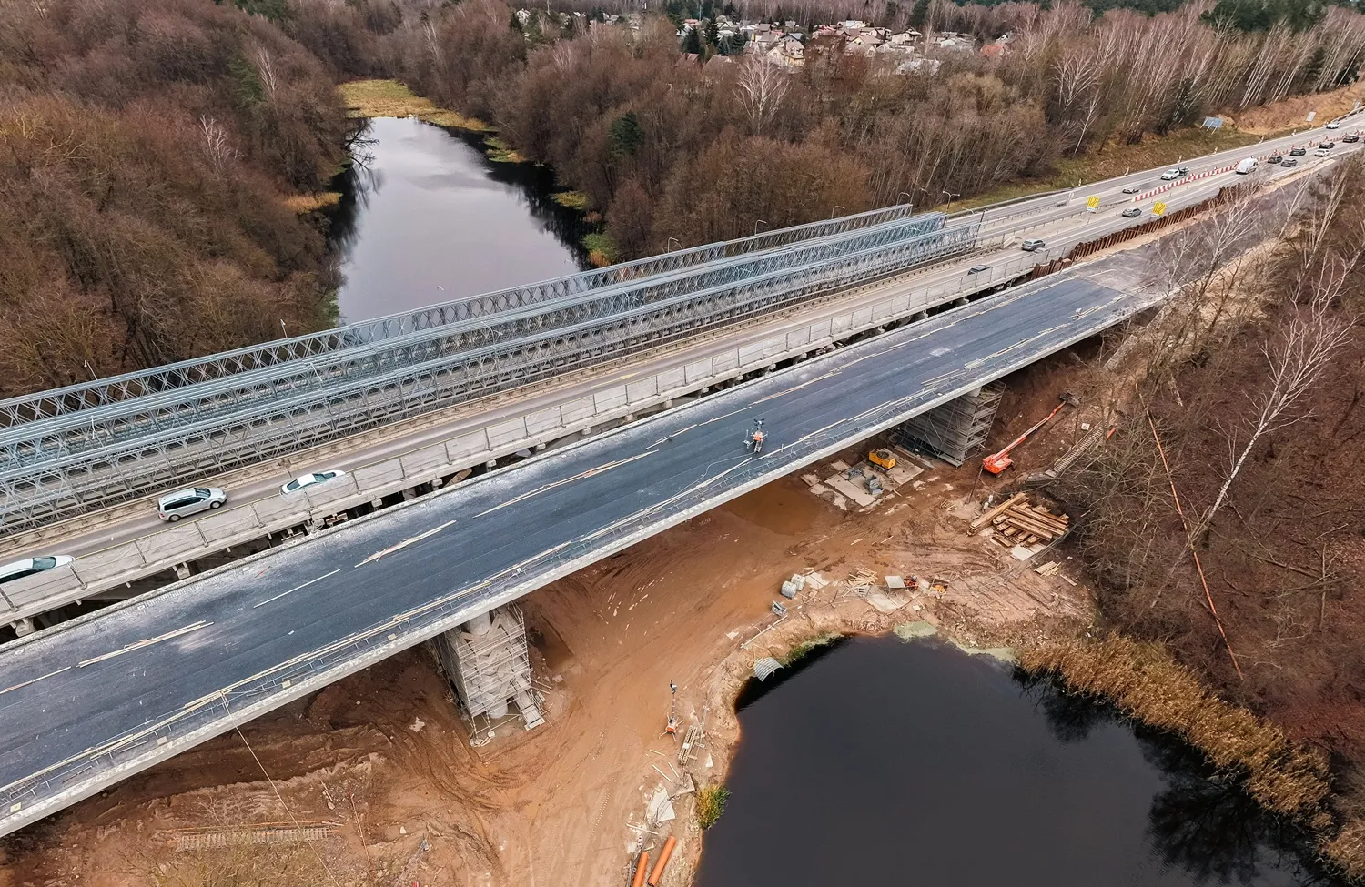 Pokyčiai ties rekonstruojamu tiltu per Krunos upę / A. Stankevičiaus nuotr.