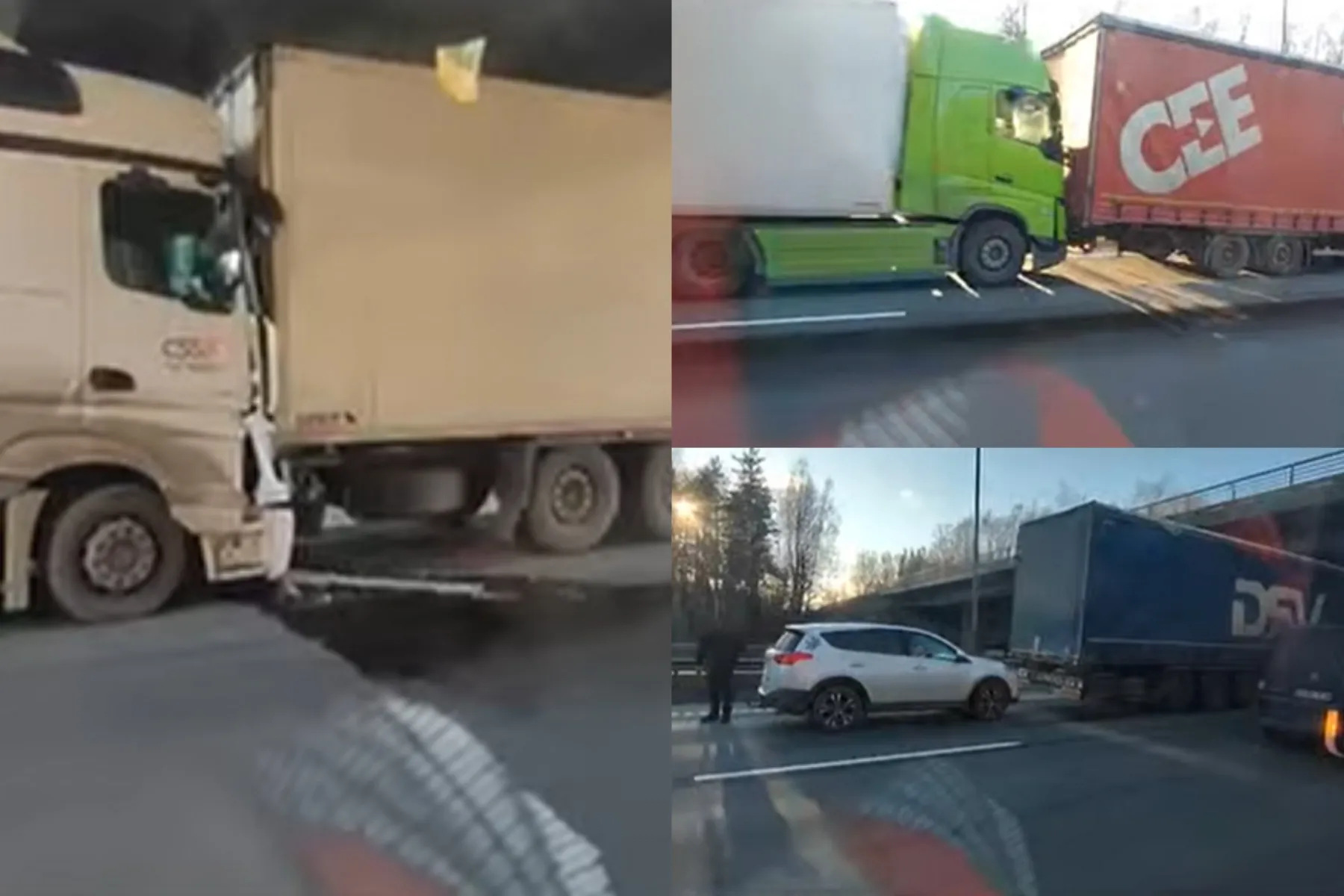 sunkvežimių avarija