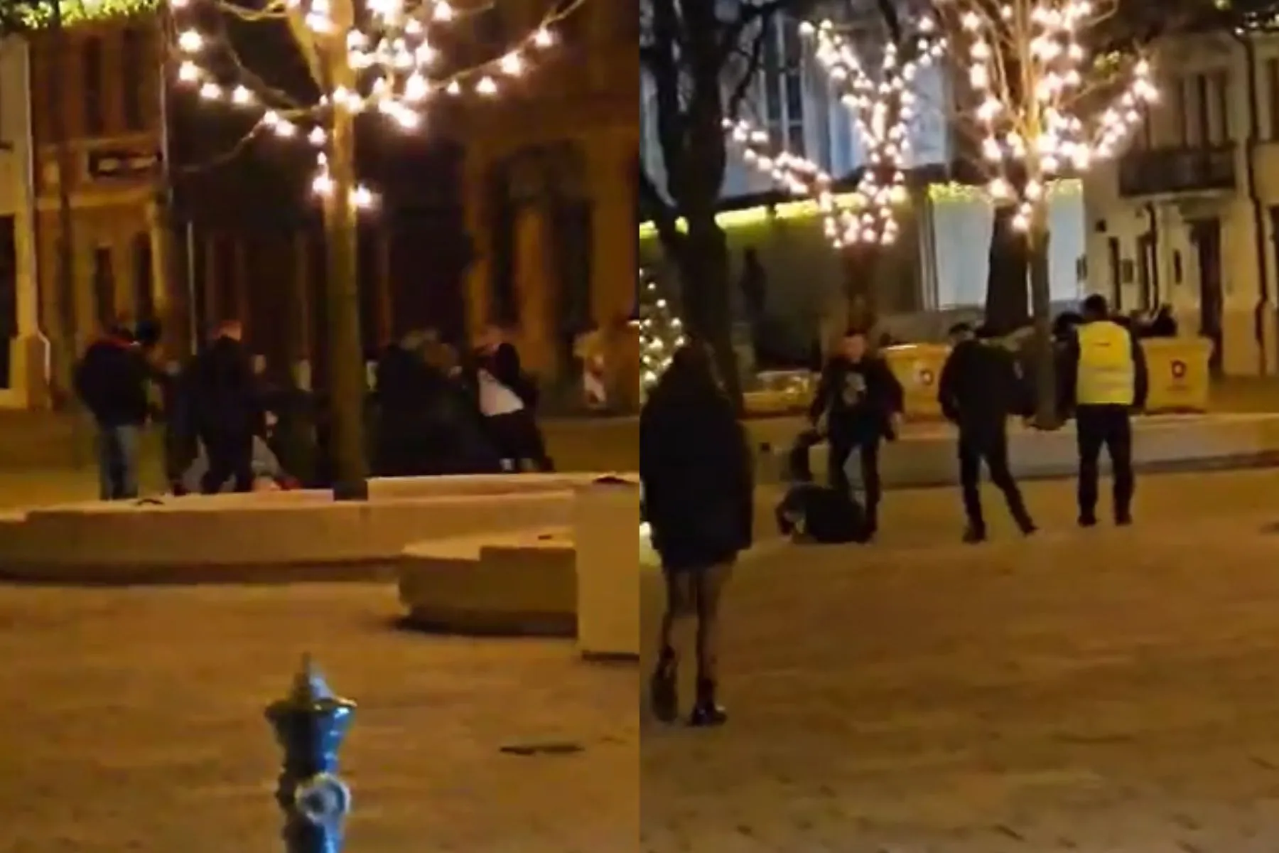 Muštynės Rotušės aikštėje / Skaitytojos stop kadr.