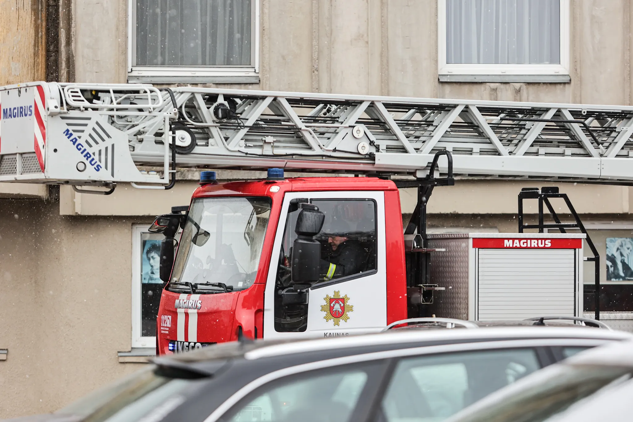 Gaisras daugiabutyje / R. Tenio nuotr.