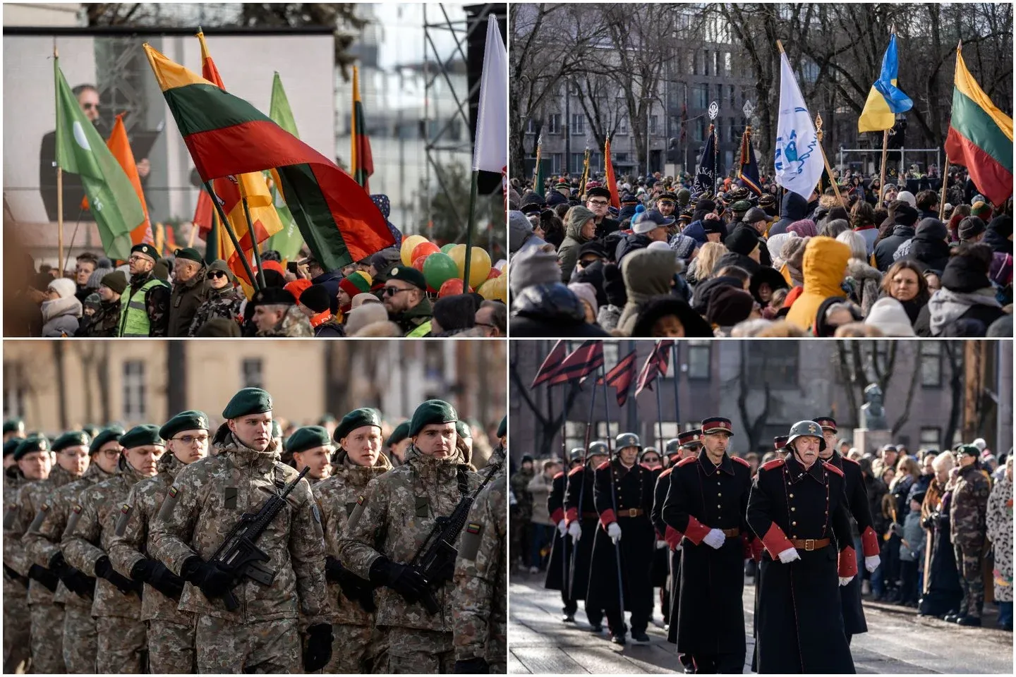 Vasario 16-osios šventė Kaune / G.Bitvinsko nuotr. / Lrytas.lt koliažas