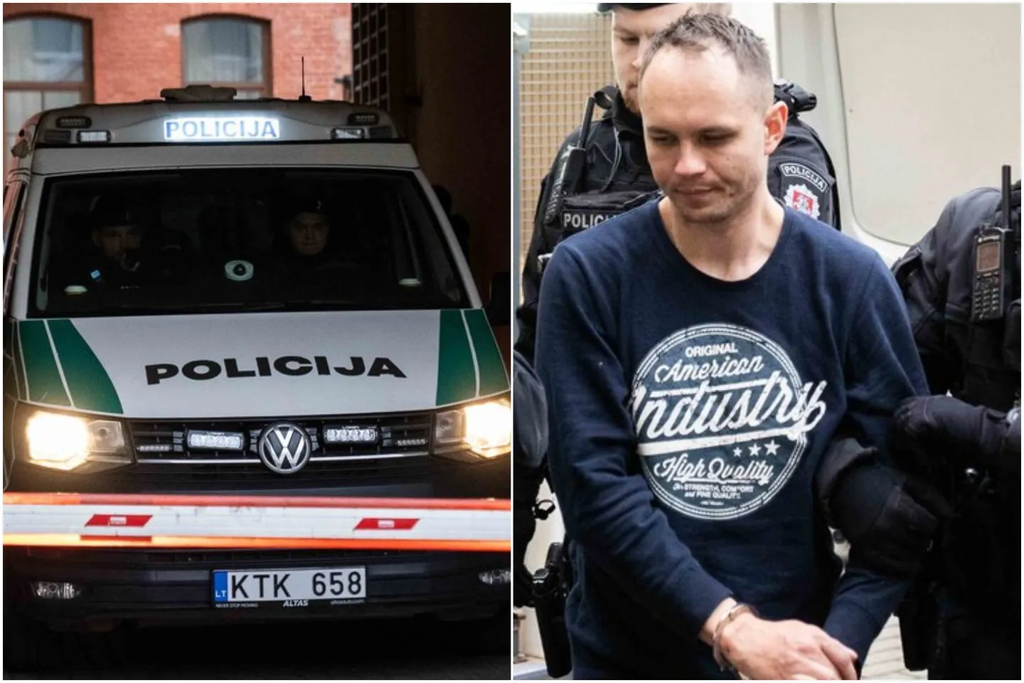 Kraupiomis žmogžudystėmis Kaune įtariamas Benas Mikutavičius antradienį išvežtas pas psichiatrus / Lrytas.lt koliažas