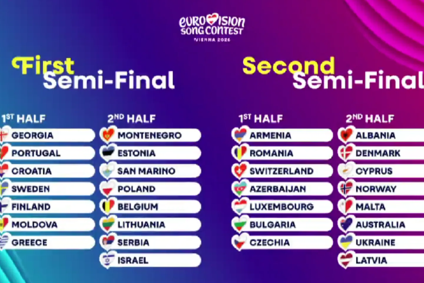 Paaiškėjo, kuriame pusfinalyje ir su kuo Lietuva varžysis šių metų „Eurovizijoje“ / Lrytas.lt stop kadras