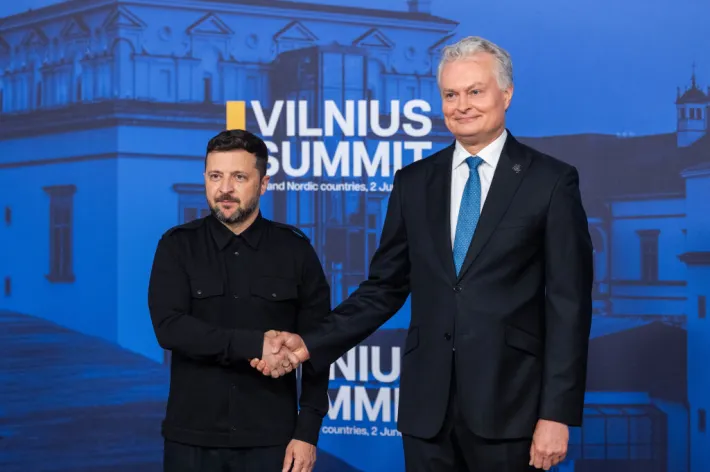 Volodimyras Zelenskis, Gitanas Nausėda / R. Riabovo, BNS nuotr.