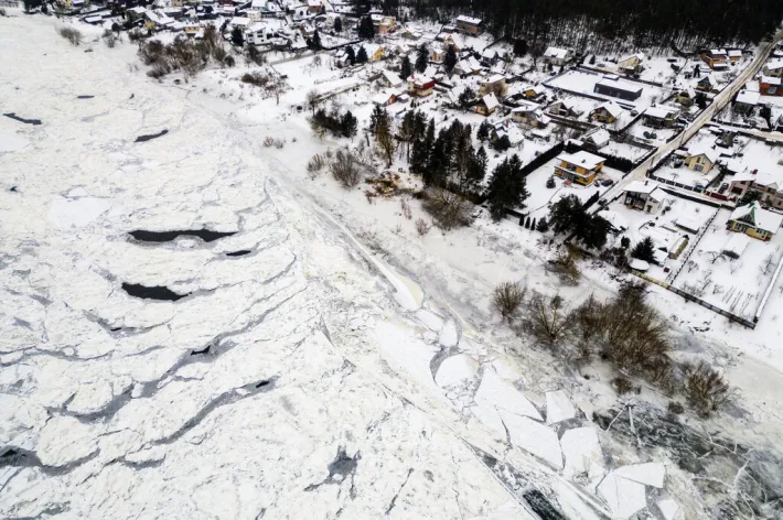 Ledas, potvynis, neris,