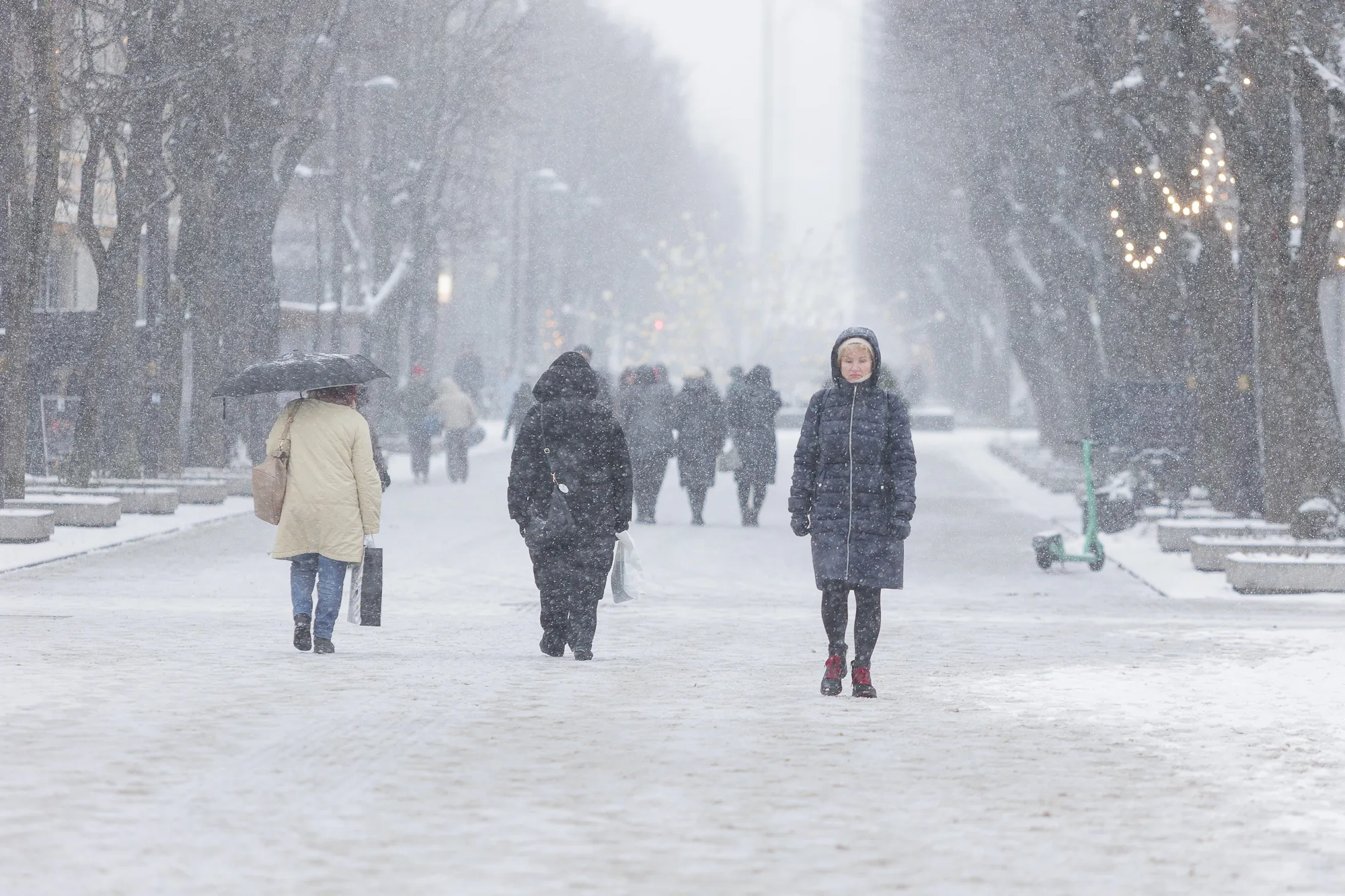 Žiemiškas oras Kaune / R. Tenio nuotr.