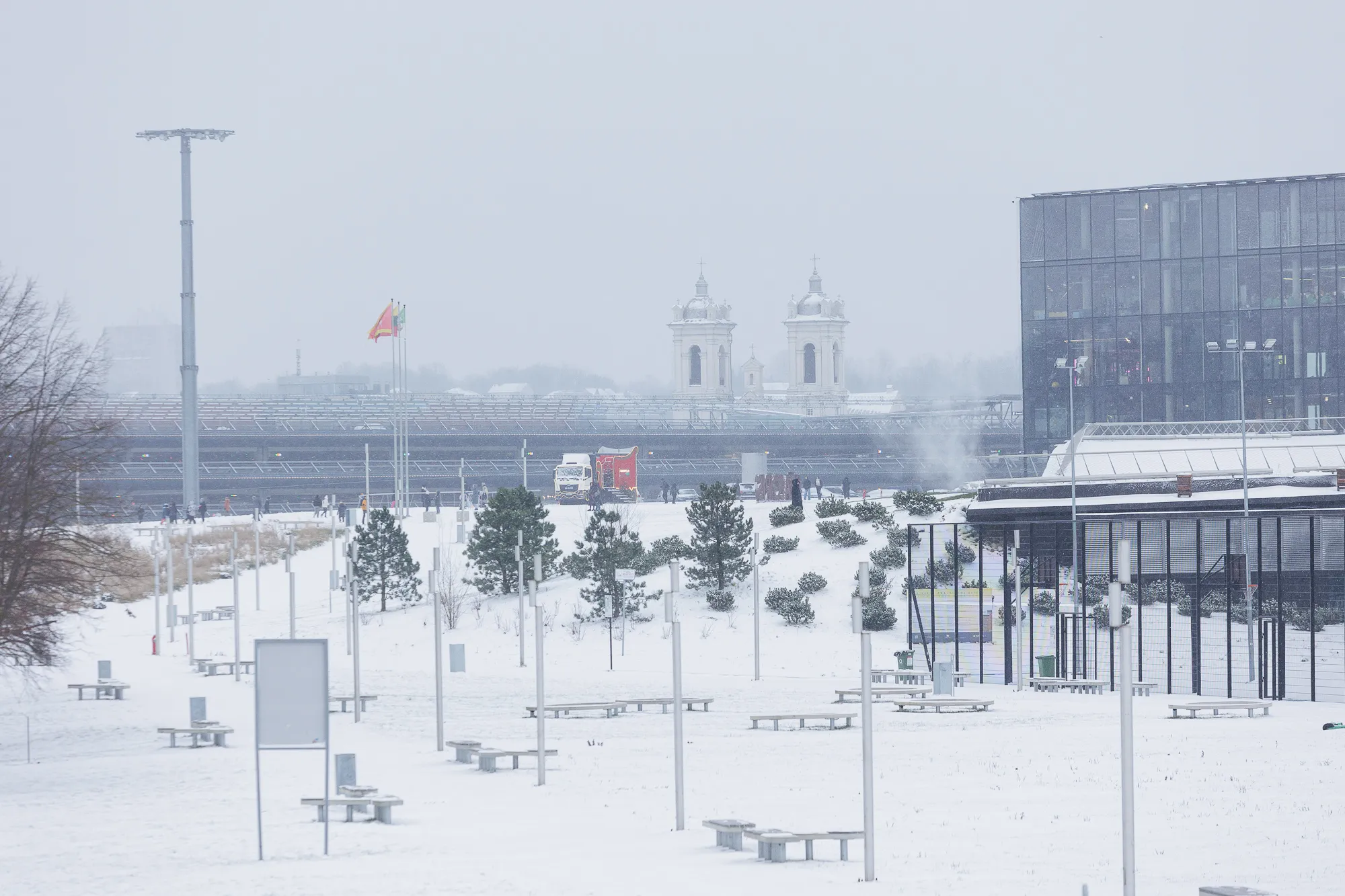 Žiemiškas oras Kaune / R. Tenio nuotr.