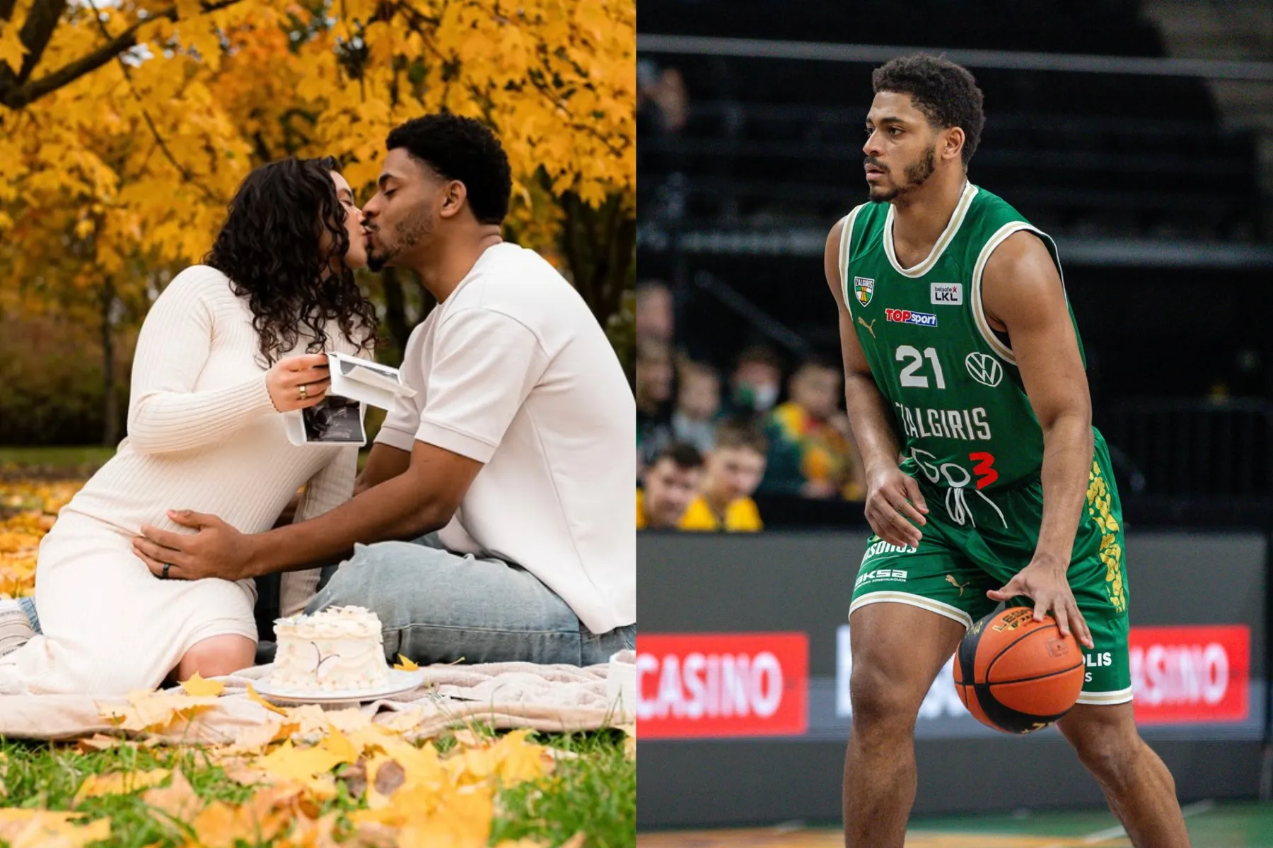 Mattas Mitchellas su žmona / „Žalgirio“ „Instagram“ ir BNS nuotr.939