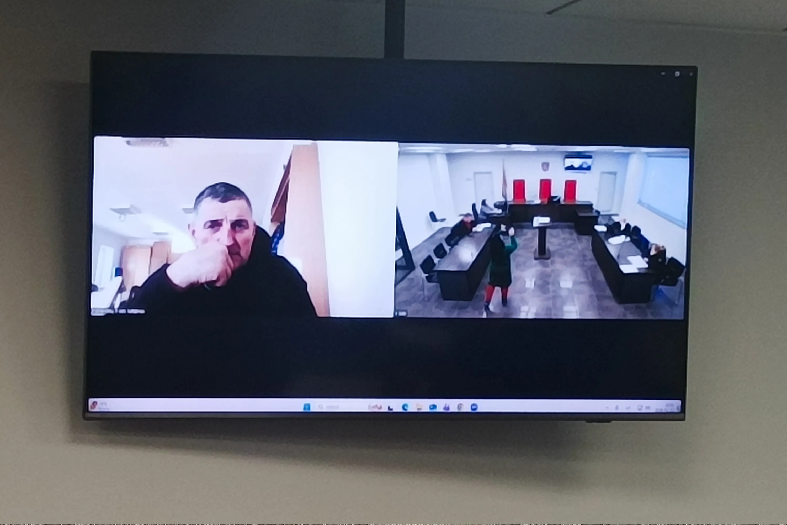 Nuotolinis teismo posėdis Kauno apygardos teisme / ELTA nuotr.