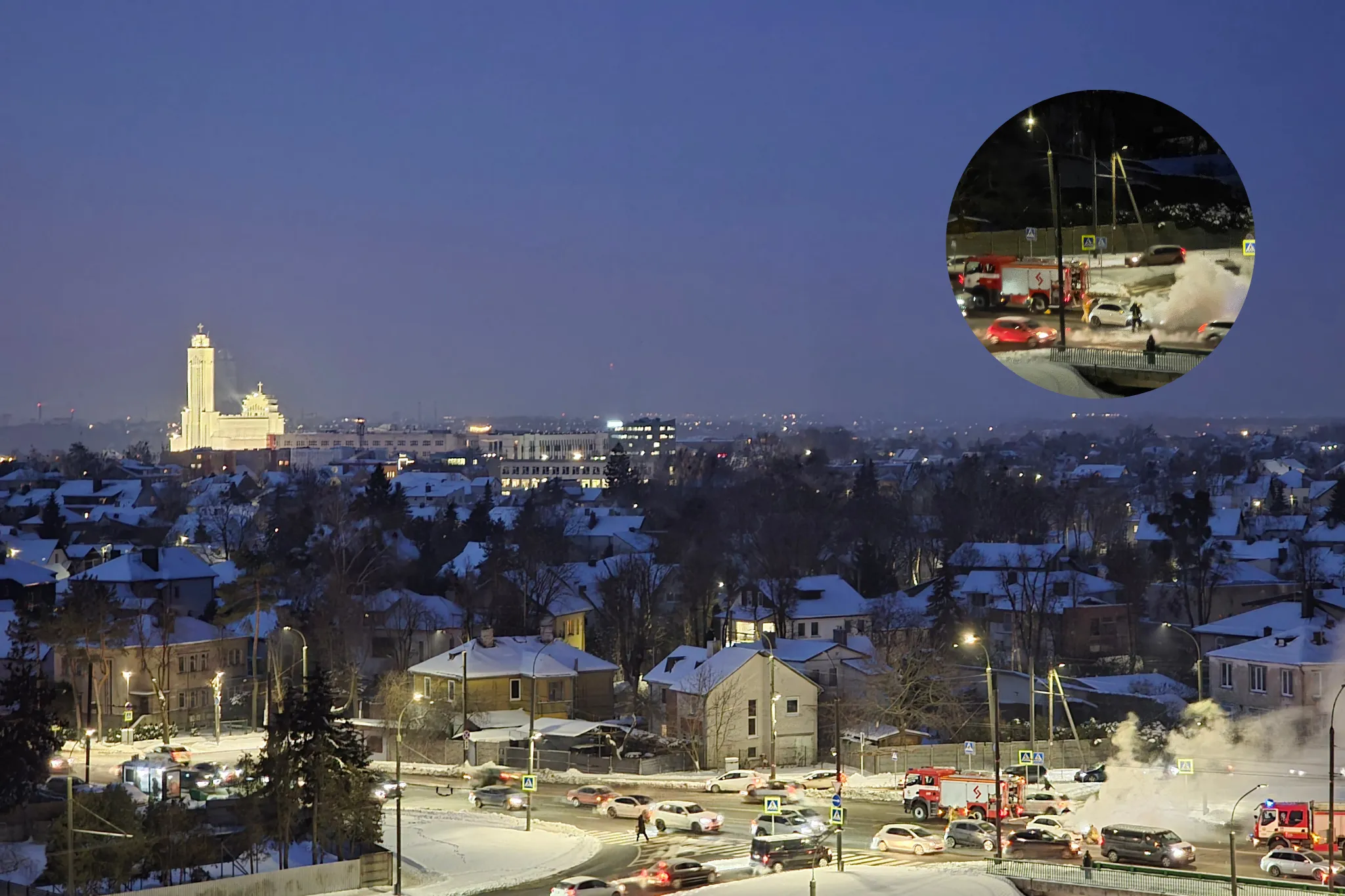Utenos gatvėje užsidegė automobilis