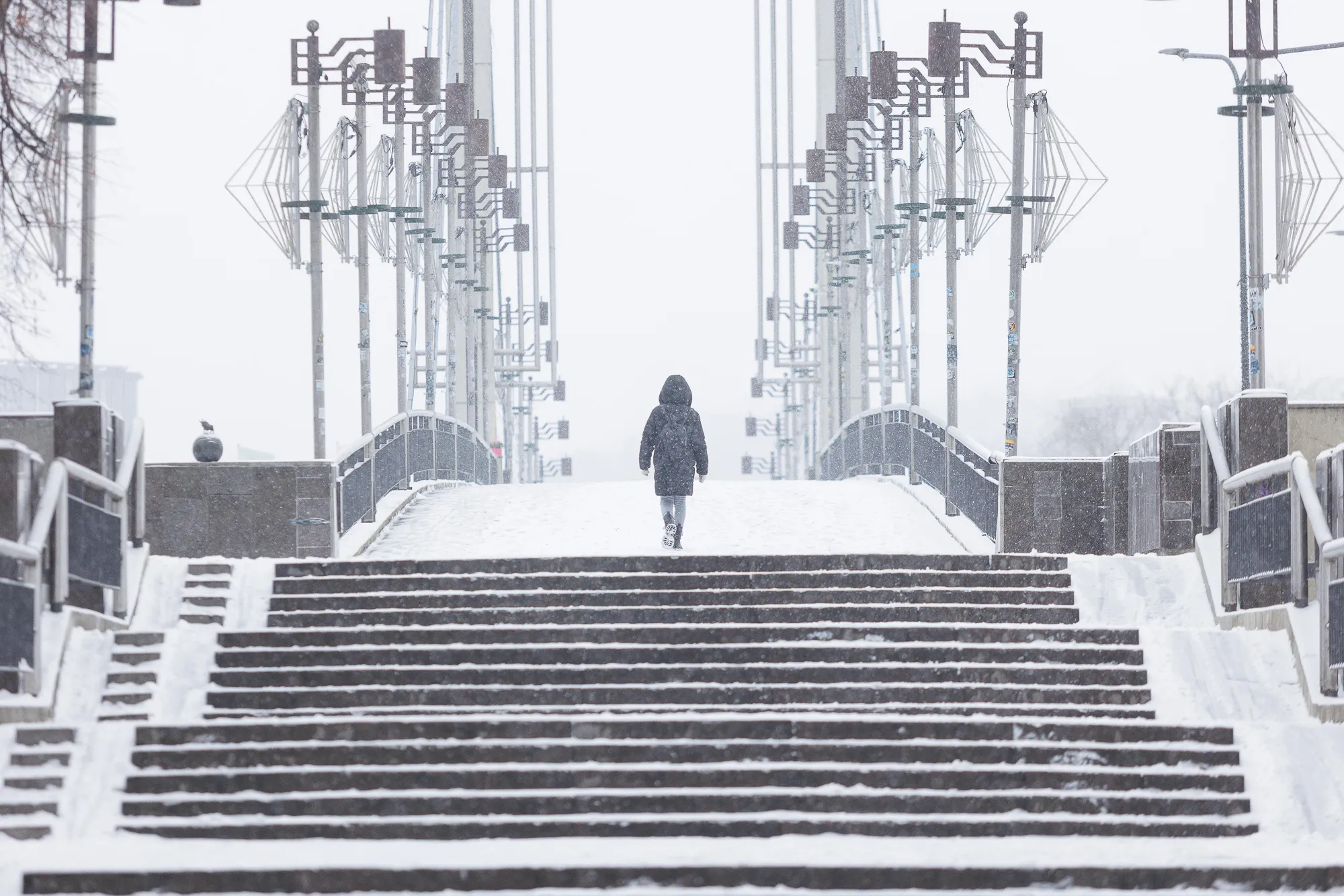 Žiemiškas oras Kaune / R. Tenio nuotr.