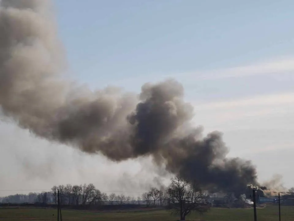 Gaisras Kauno rajone / Skaitytojo nuotr.