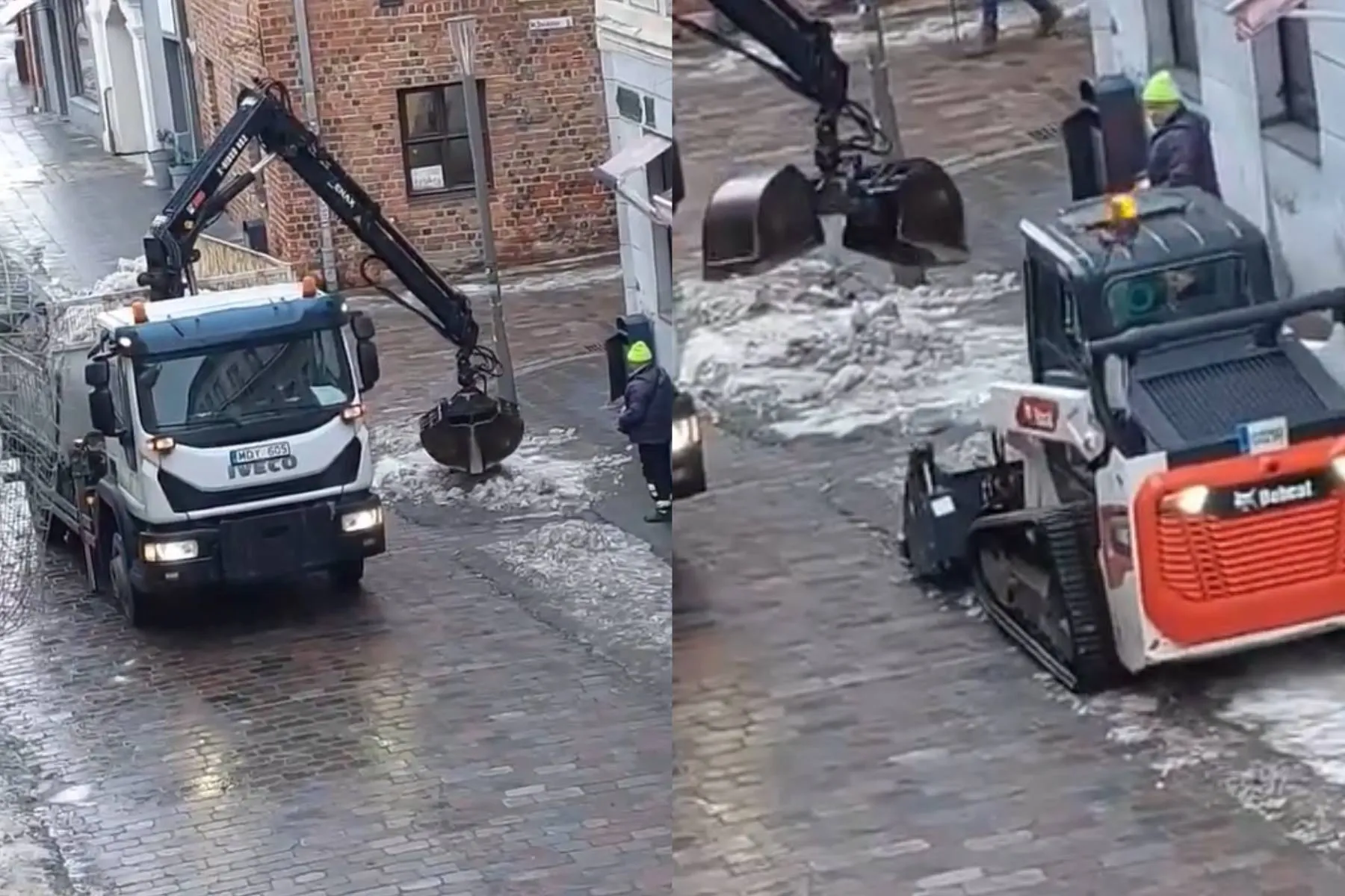 Sniegas senamiestyje / Stop kadro nuotr.