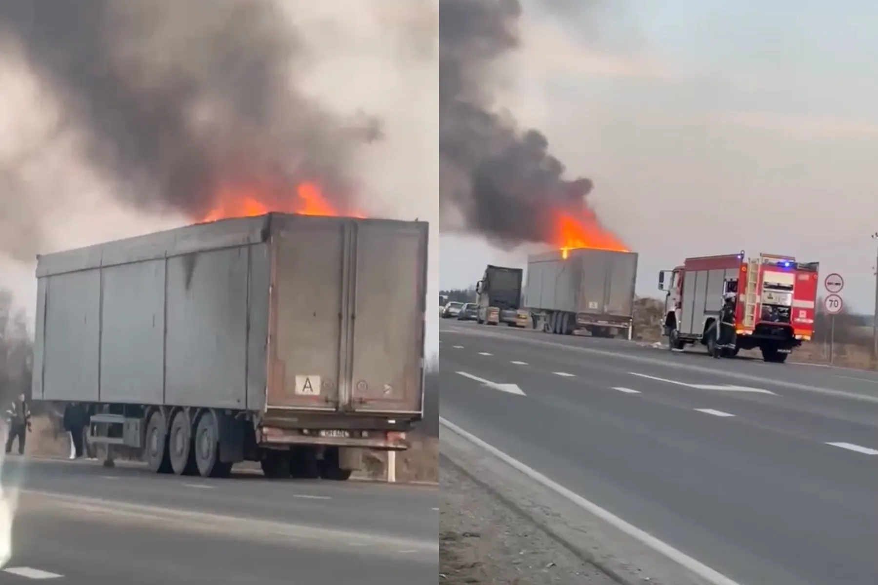 Gaisras 140 kelyje / Skaitytojų video stop kadras