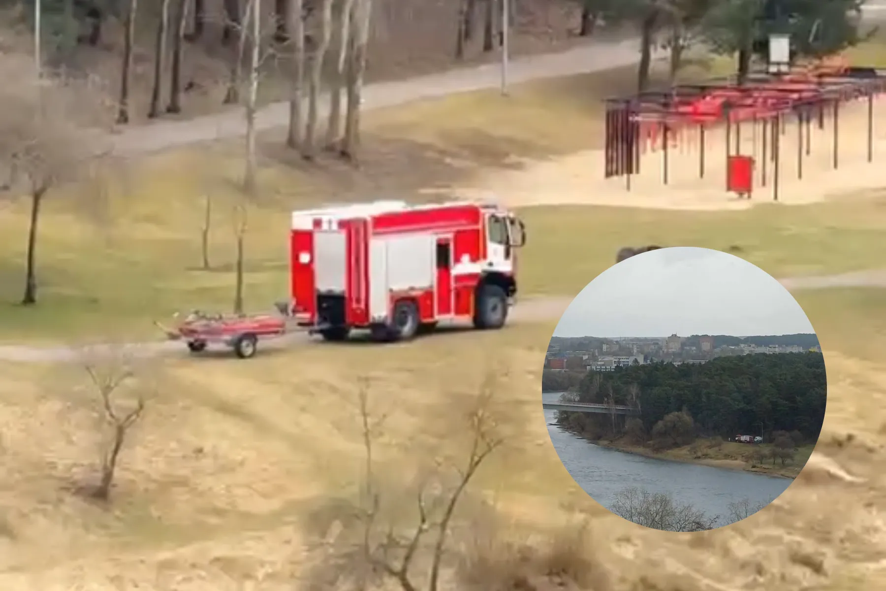 Ugniagesiai prie Trijų mergelių tilto