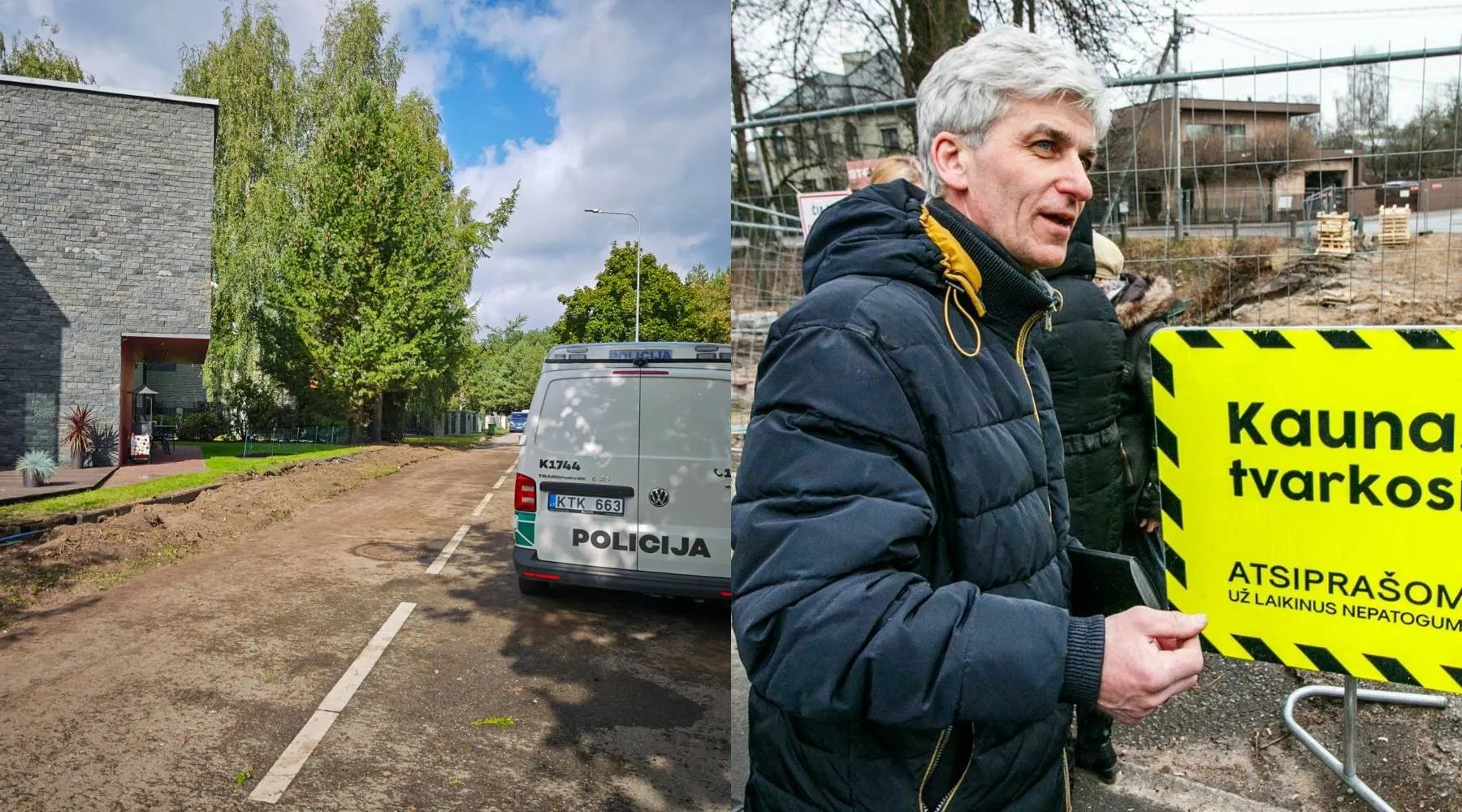 Vičiūnuose išpjautos tujos, S. Dambrauskas / „Kas vyksta Kaune“ fotomontažas