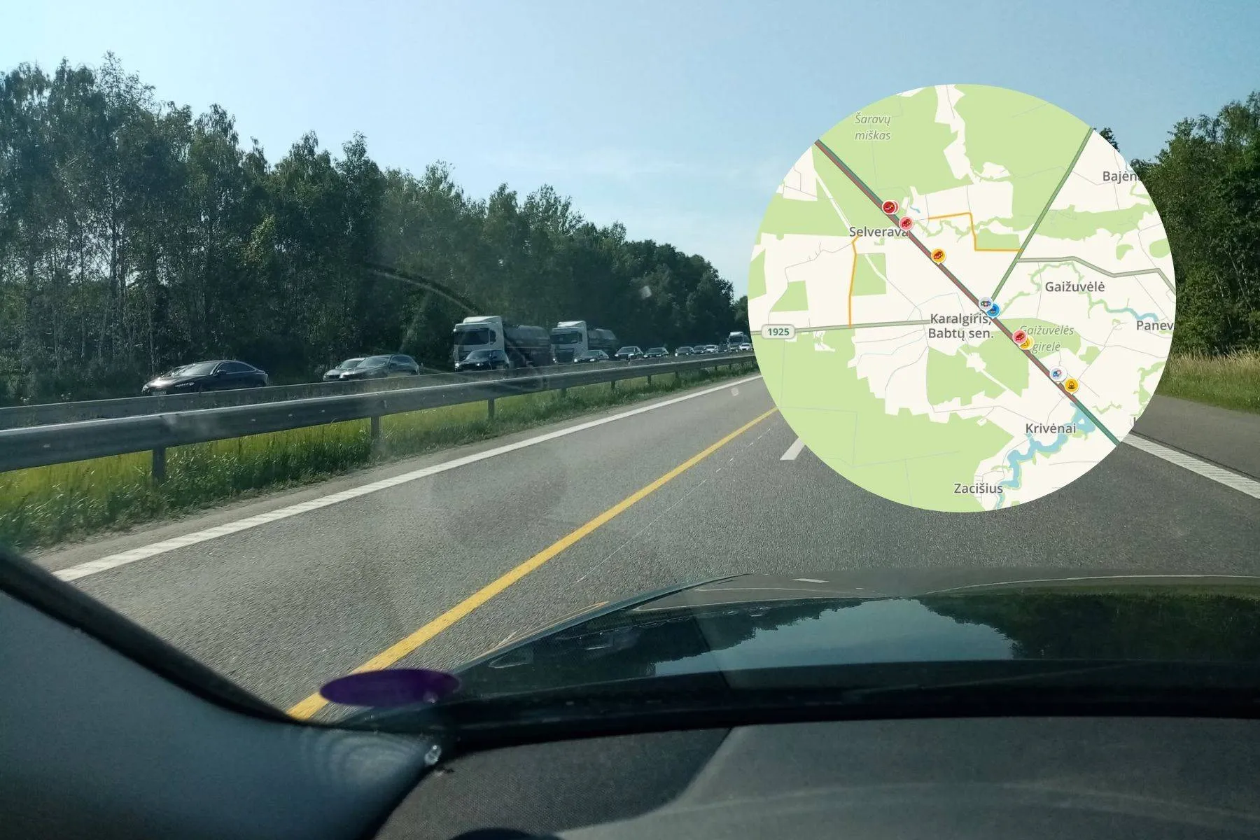 Avarija A1 kelyje