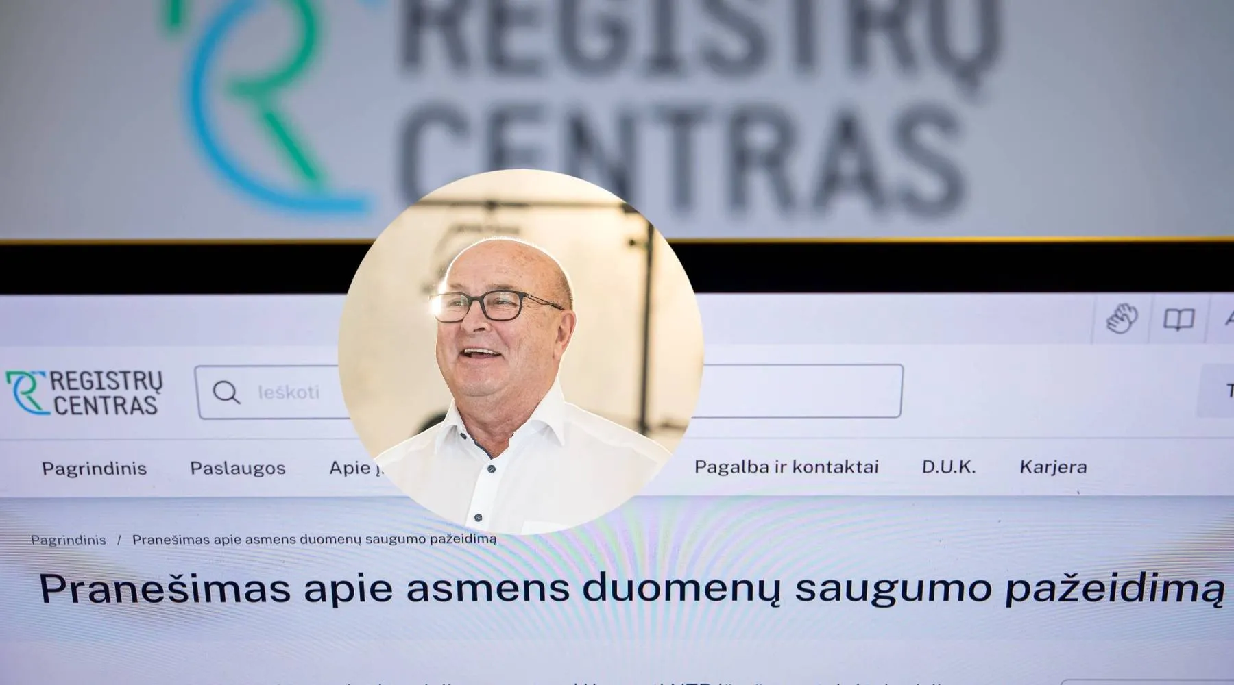 „Registrų centro“ duomenų nutekinimas, V. Matijošaitis / „Kas vyksta Kaune“ fotomontažas