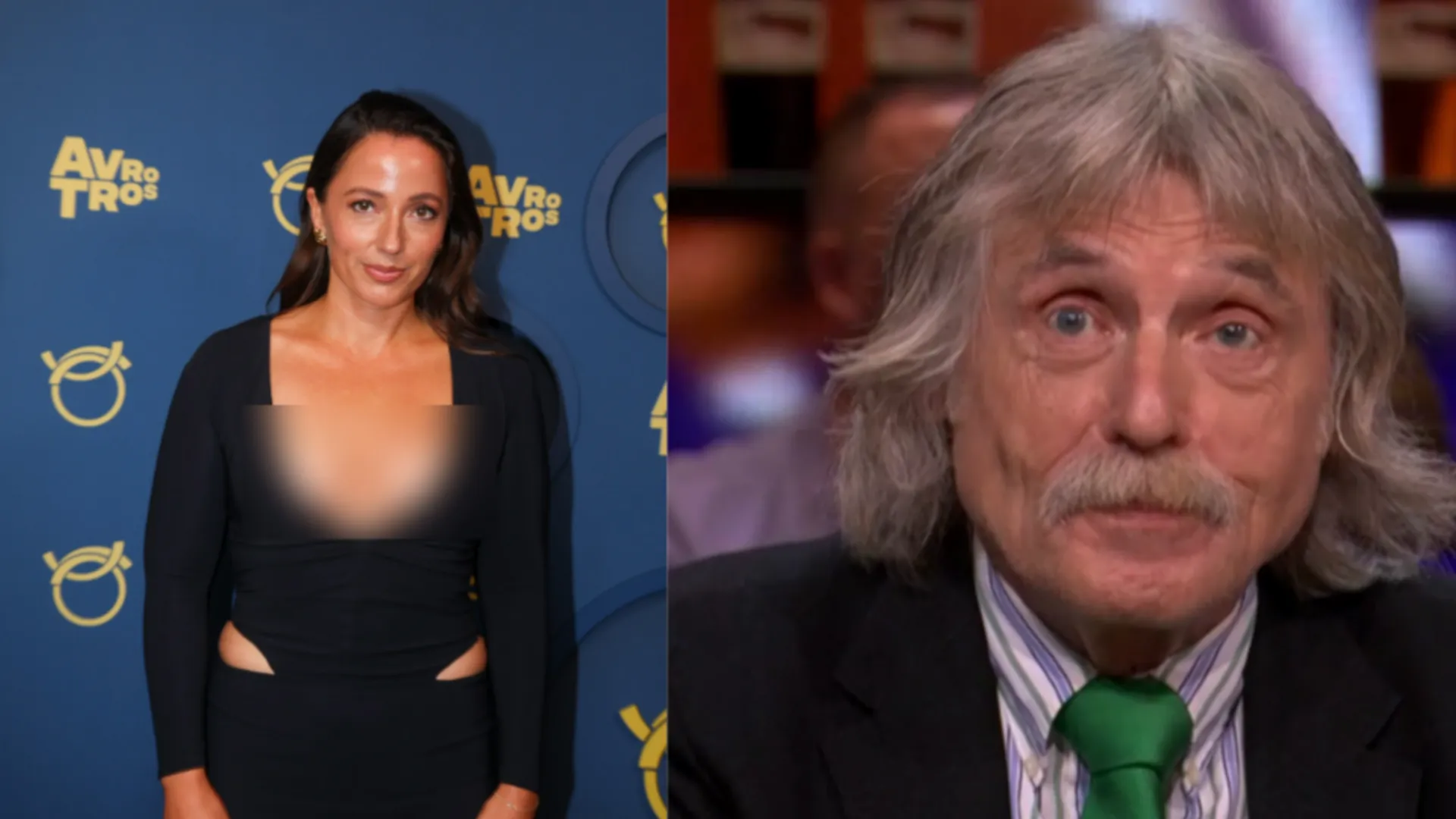Vandaag Inside-mannen verbijsterd door decolleté Anke de Jong op Televizier-Gala