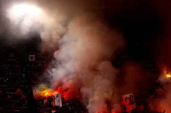curva sud fumogeni roma napoli ci ottima
