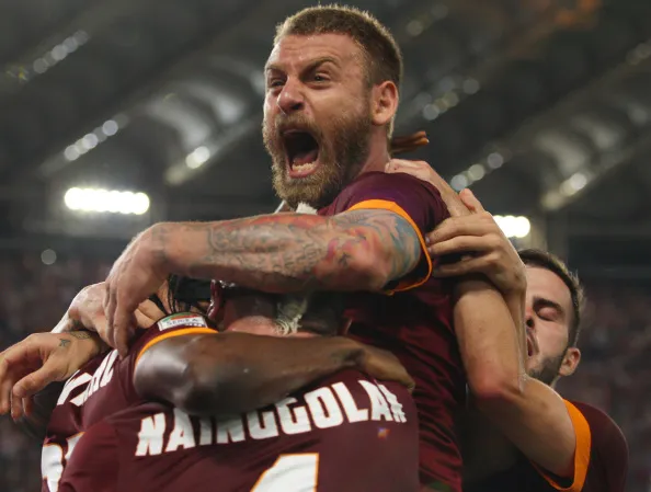de rossi esulta grida roma fiorentina