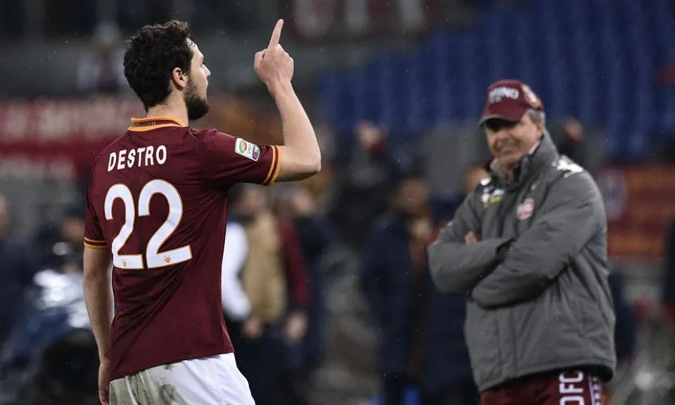 destro esultanza ventura sfondo roma torino