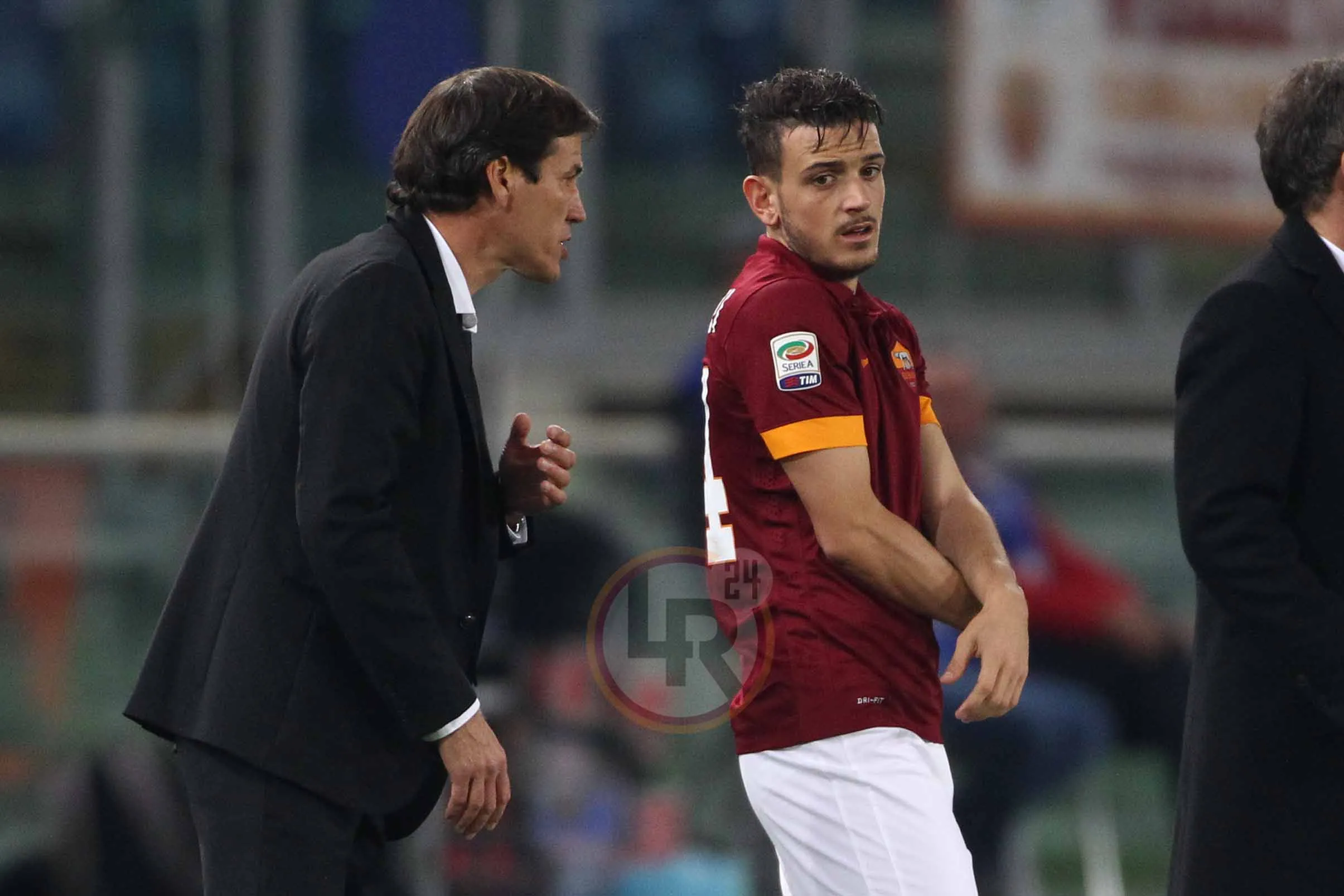 garcia florenzi indicazioni cambio roma cesena 291014 mancini