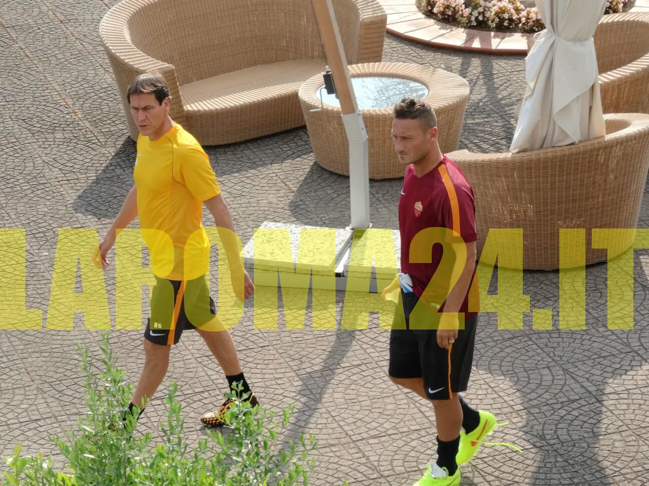garcia totti camminano centro trigoria