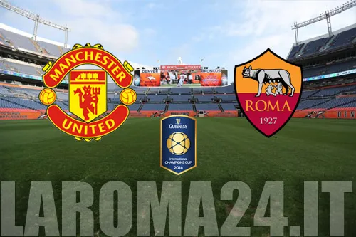 man utd roma foto partita