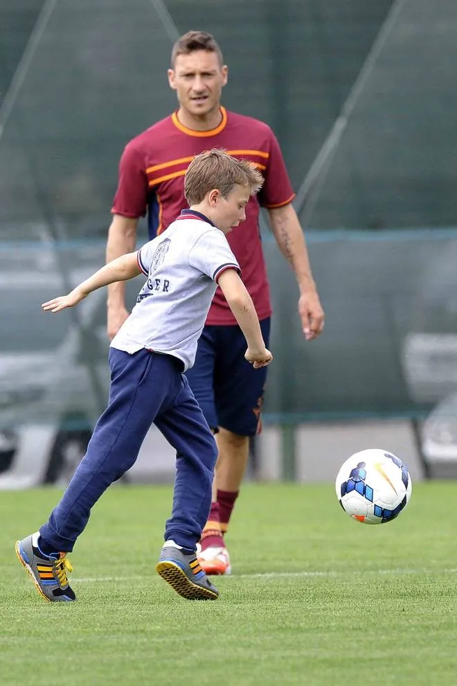 totti con figlio