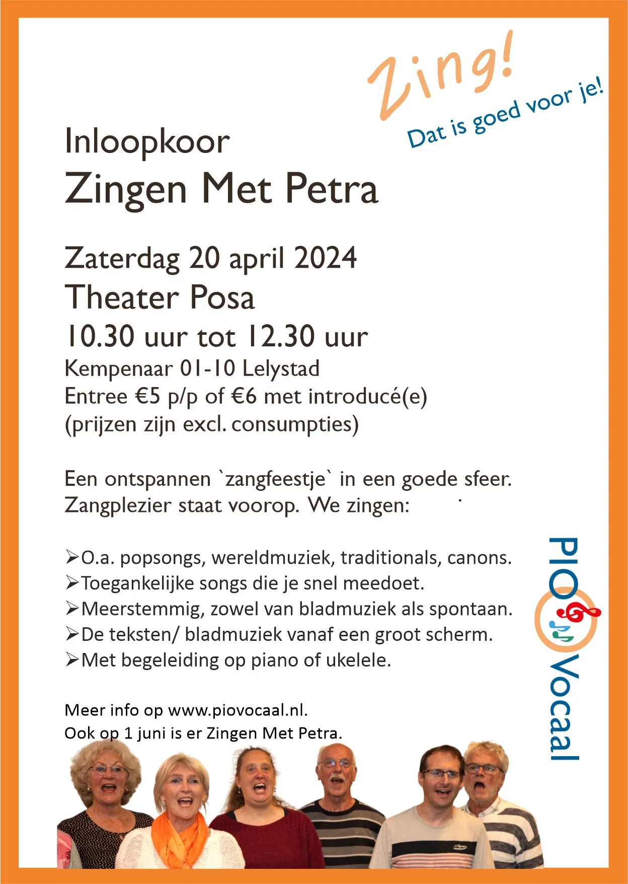 flyer zingen met petra april 20 pio vocaal