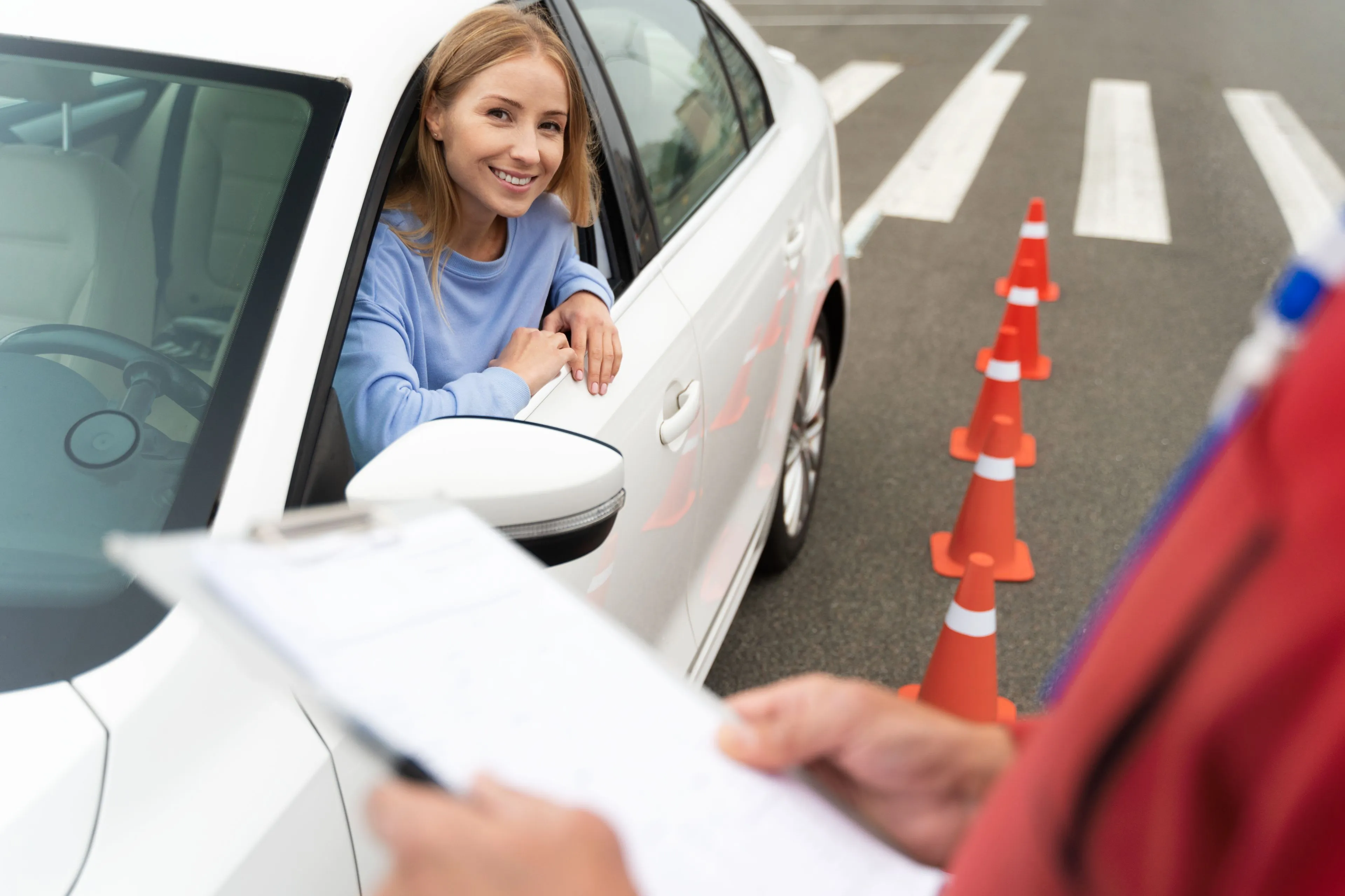 person taking driver s license exam 1