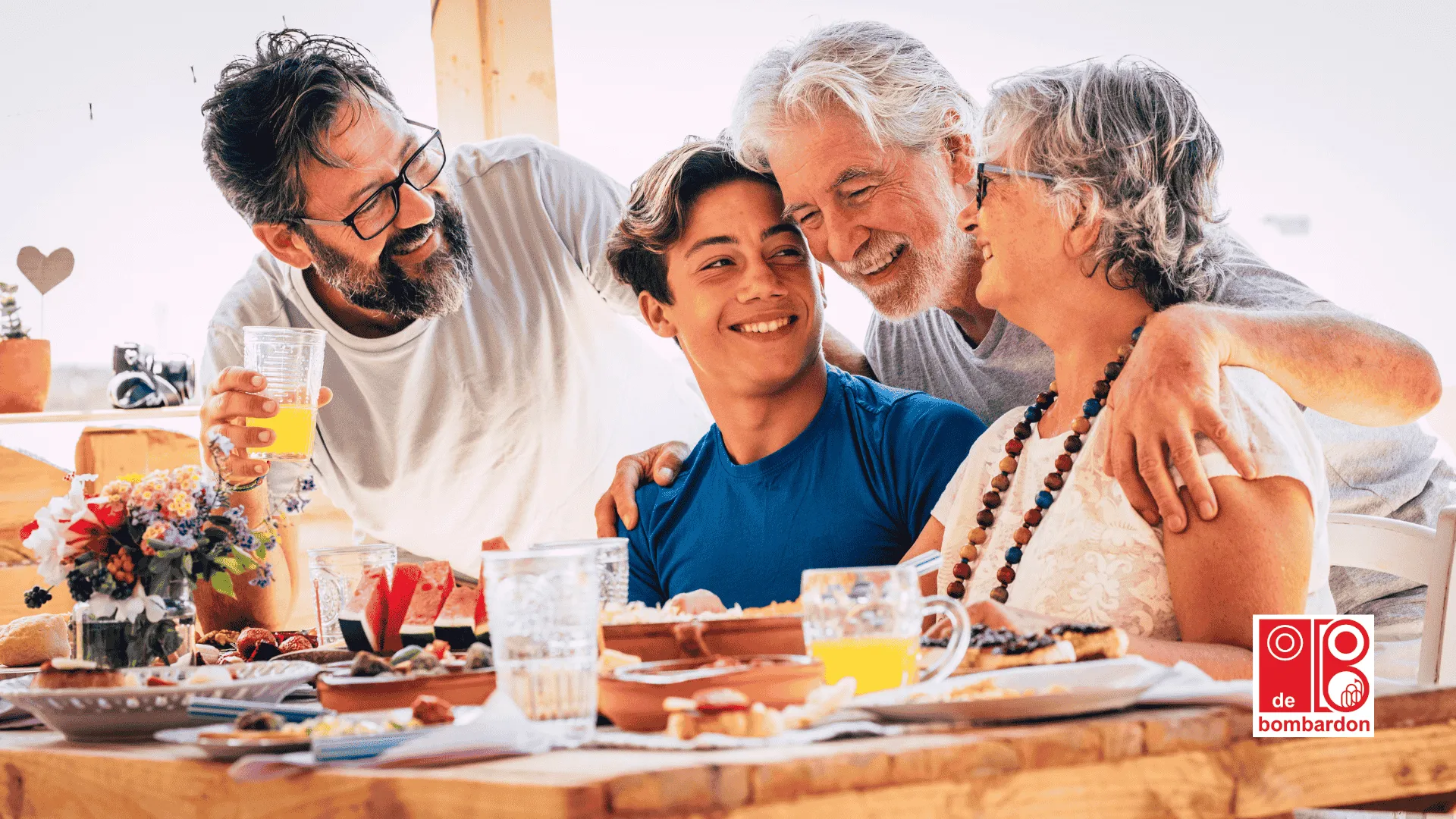 lunchen tijdens schuuf aan lunch