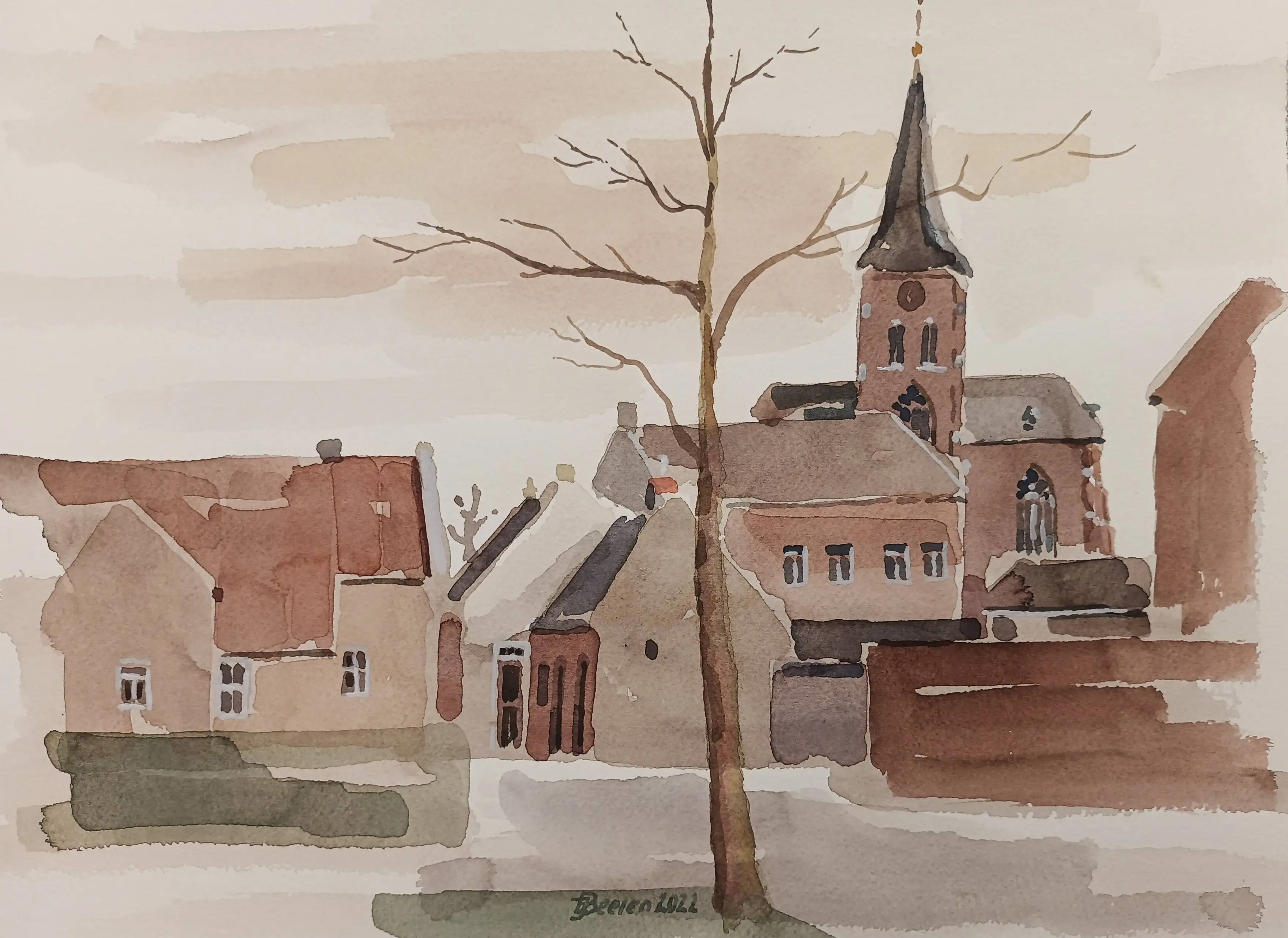 Dorpstraat achter t Sinterkläöske  Jacques Beelen 2022