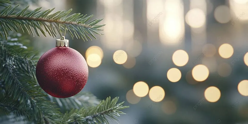 pngtree-close-up-of-red-christmas-ornaments-hanging-on-green-pine-tree-image_16376586